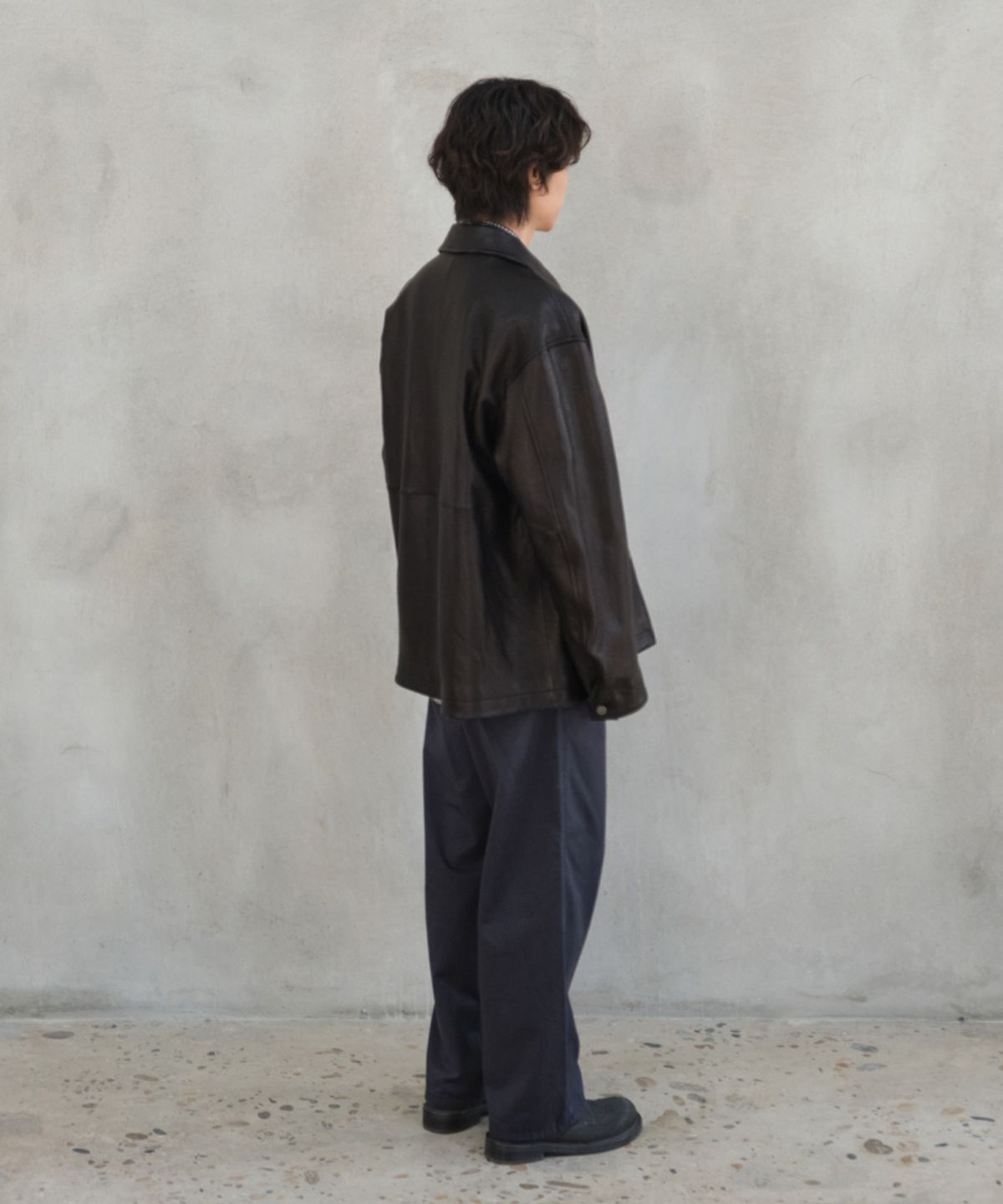 홀리선(HORLISUN) Arcadia Leather Work Jacket Black
