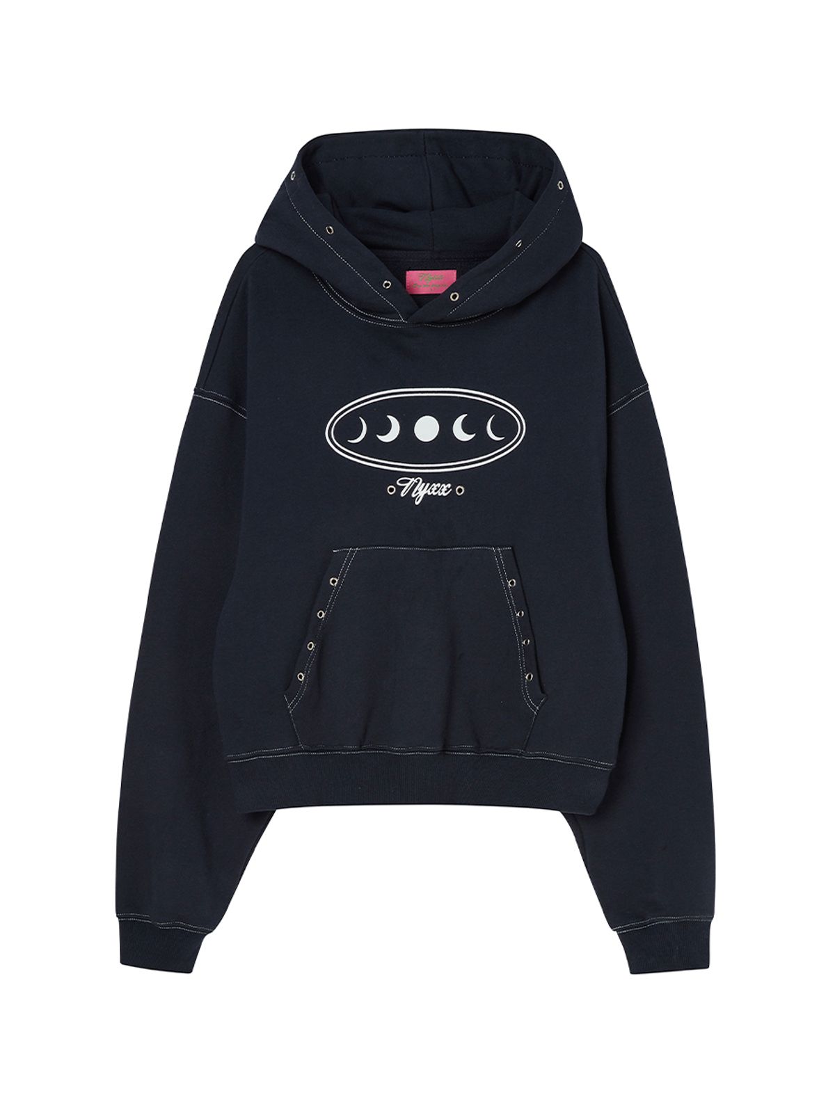 엔와이엑스엑스(NYXX) P.O.M EYELET STITCH HOODIE NAVY