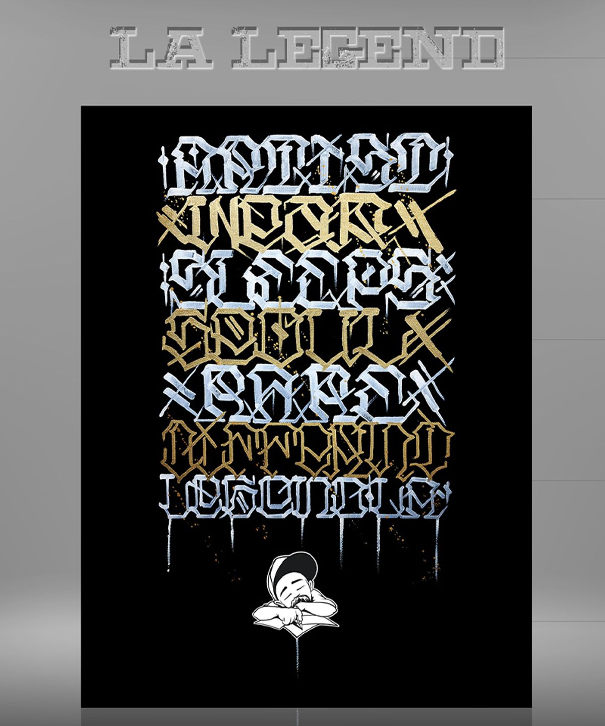 아티스트웨어(ARTISTWEAR) [ATW X BIG SLEEPS] LA LEGEND 피그먼트 반팔티