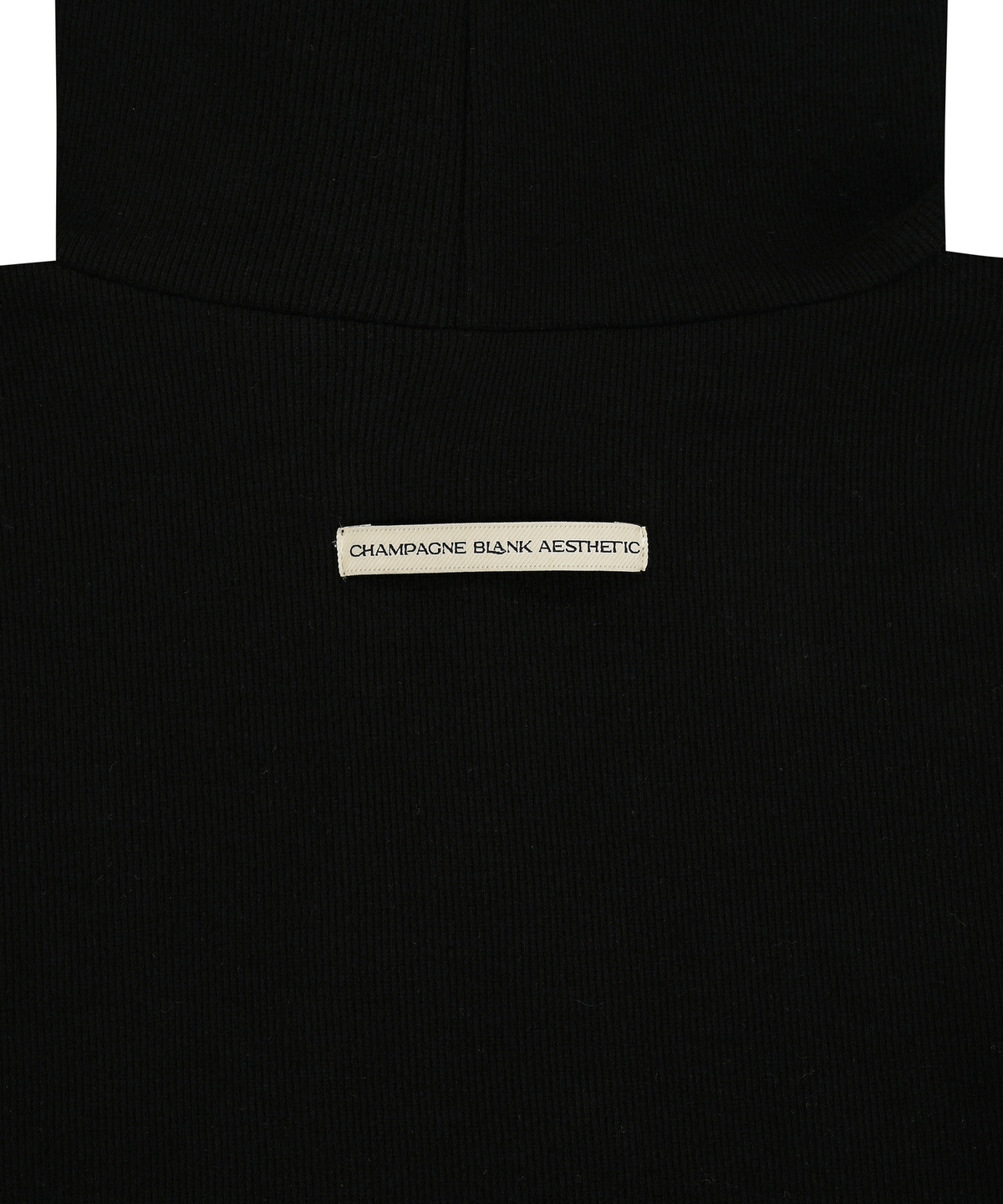 샴페인 블랭크 에스테틱(CHAMPAGNE BLANK AESTHETIC) BOLERO HOODIE BLACK