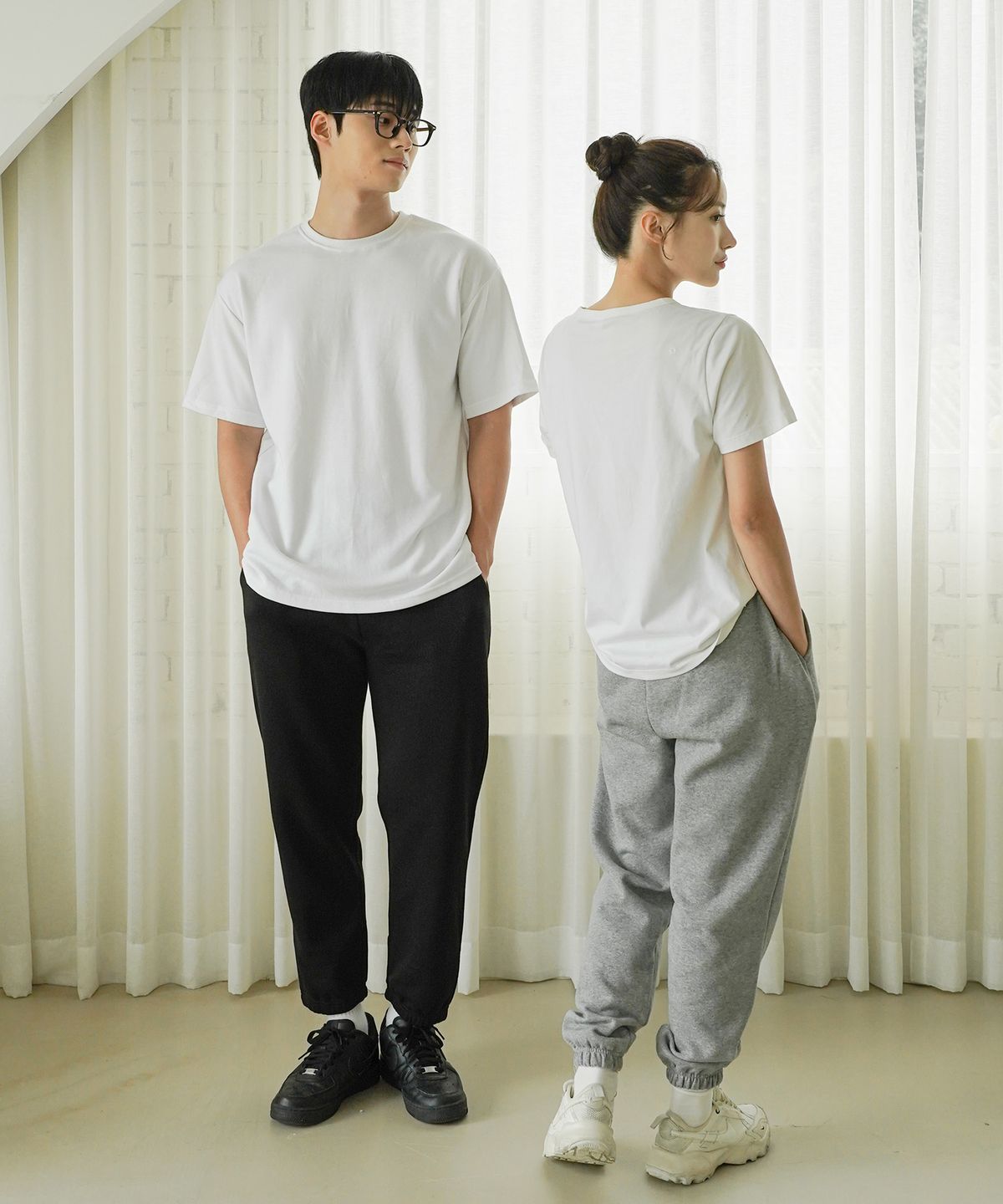 파란(PALAN) 넉넉 기모 조거 트레이닝 밴딩 팬츠