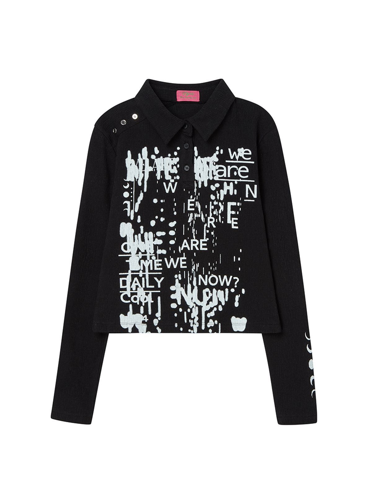 엔와이엑스엑스(NYXX) SCRIBBLE COLLAR LONGSLEEVE BLACK