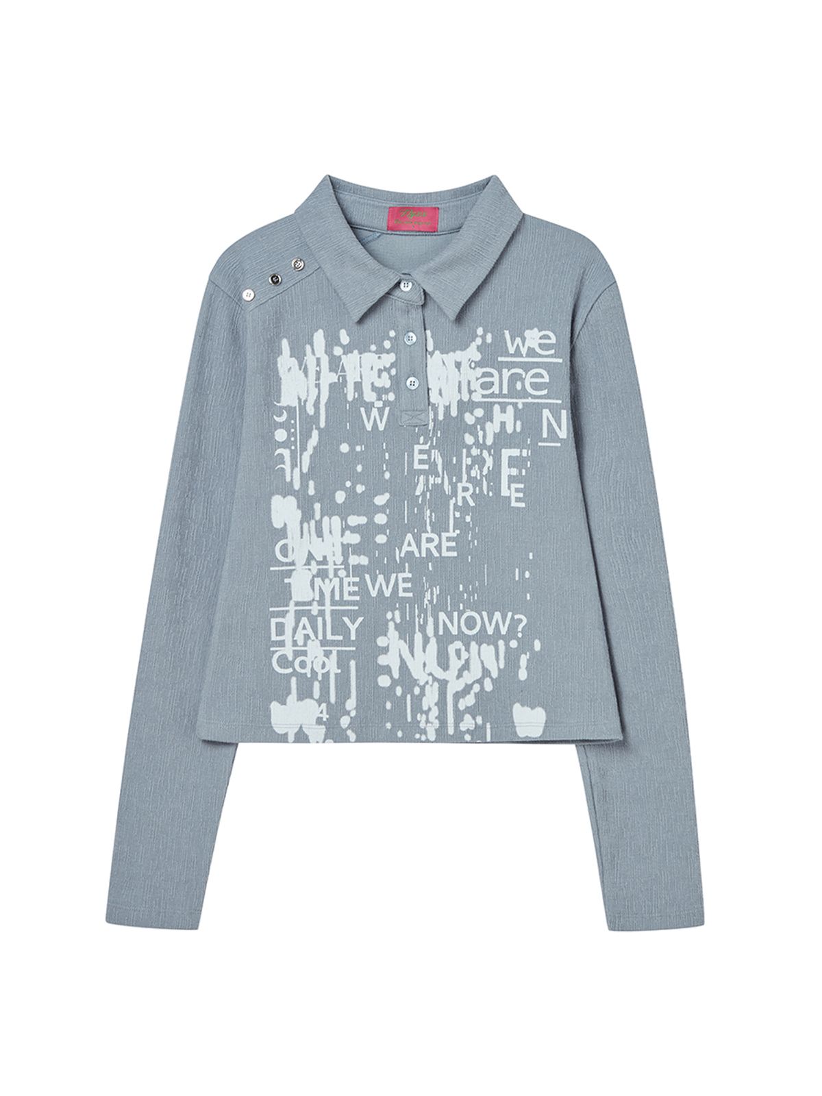 엔와이엑스엑스(NYXX) SCRIBBLE COLLAR LONGSLEEVE LIGHT BLUE