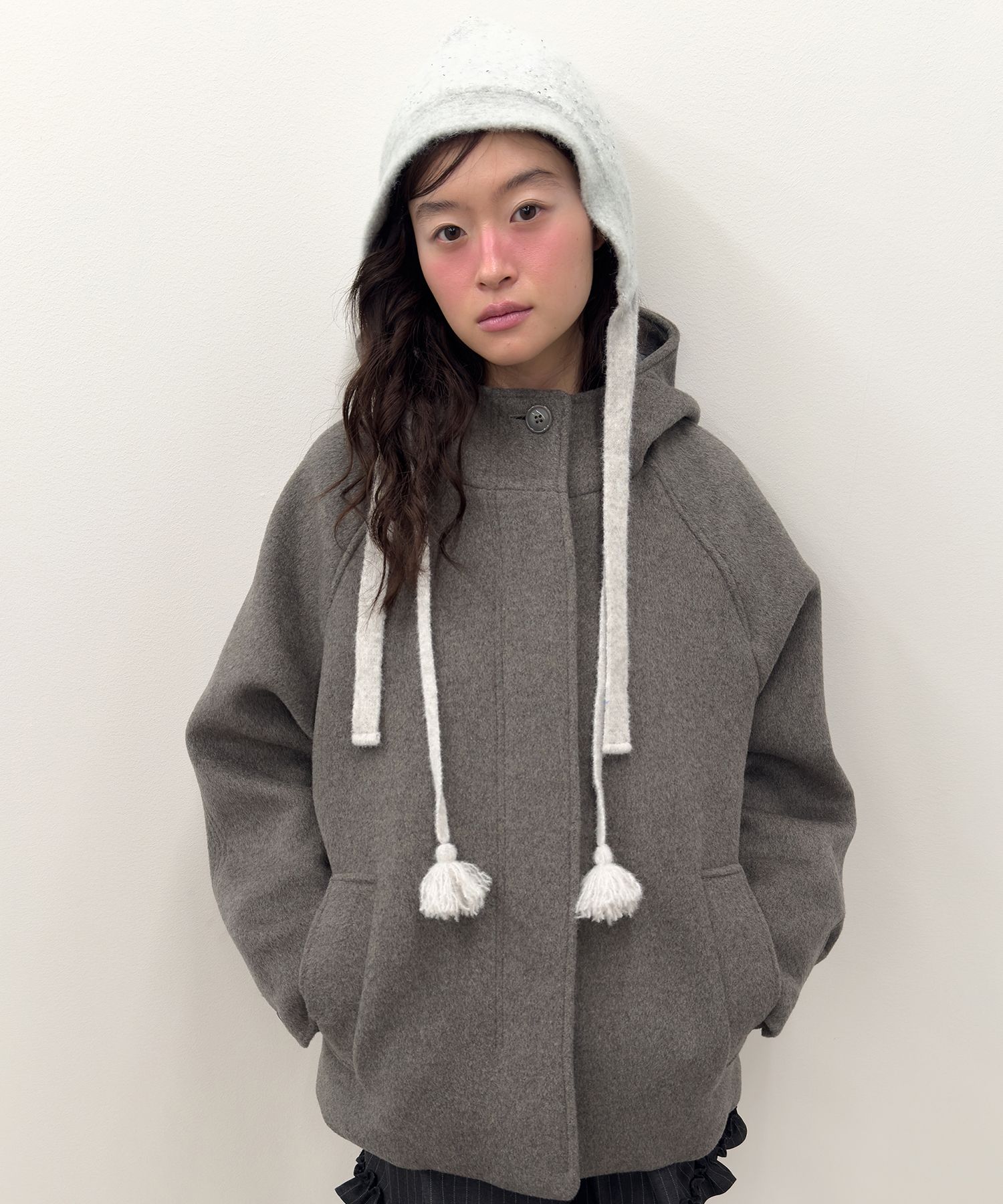 typeservice Hooded Half Coat フードハーフコート MUSINSA公式 | TYPESERVICE Hooded Half Coat [Gray]