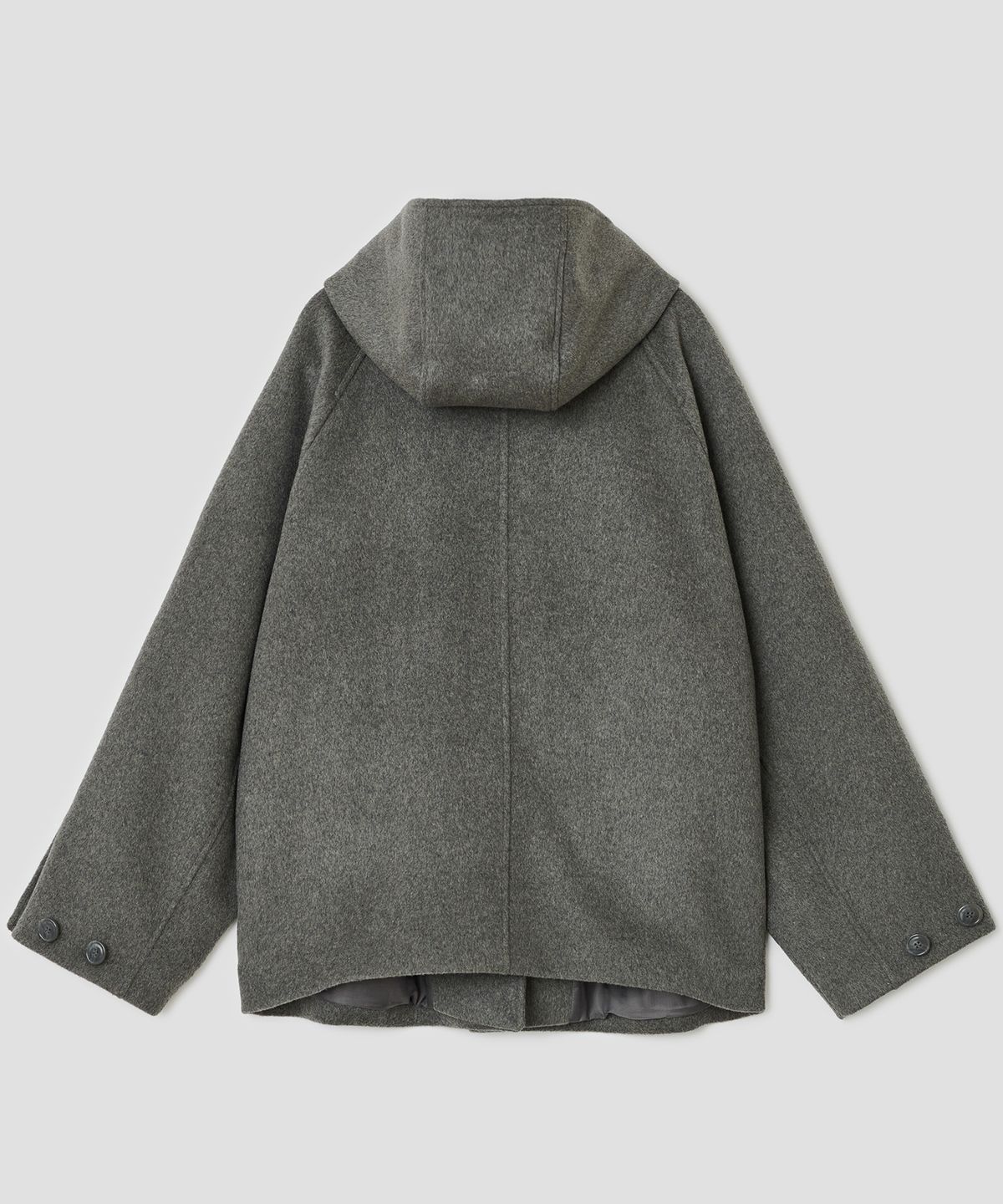 타입서비스(TYPESERVICE) Hooded Half Coat [Gray]
