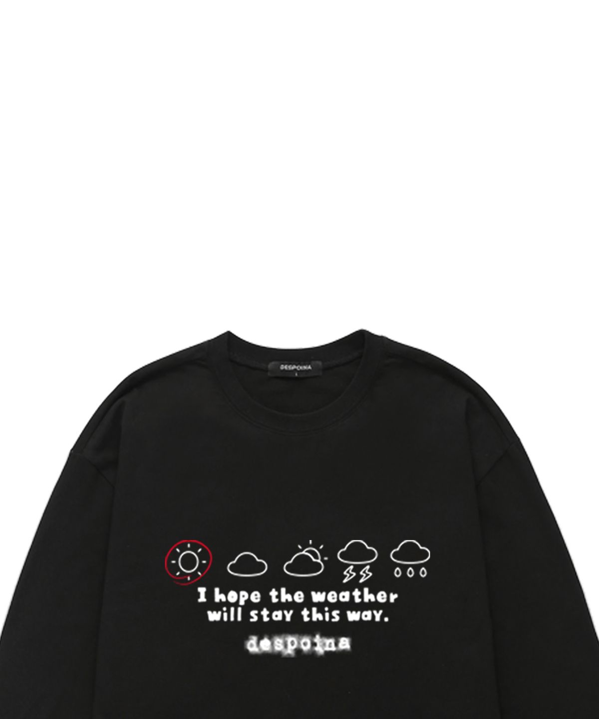 우즈(OUSE) Weather emoticon 롱슬리브 (DLS002) 블랙