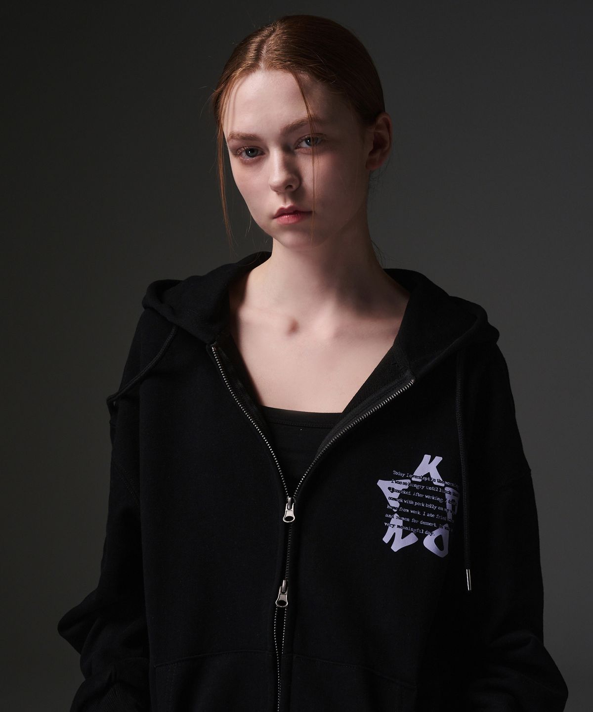켄다(KENDA) KENDA STAR HOOD ZIP-UP (BLACK)