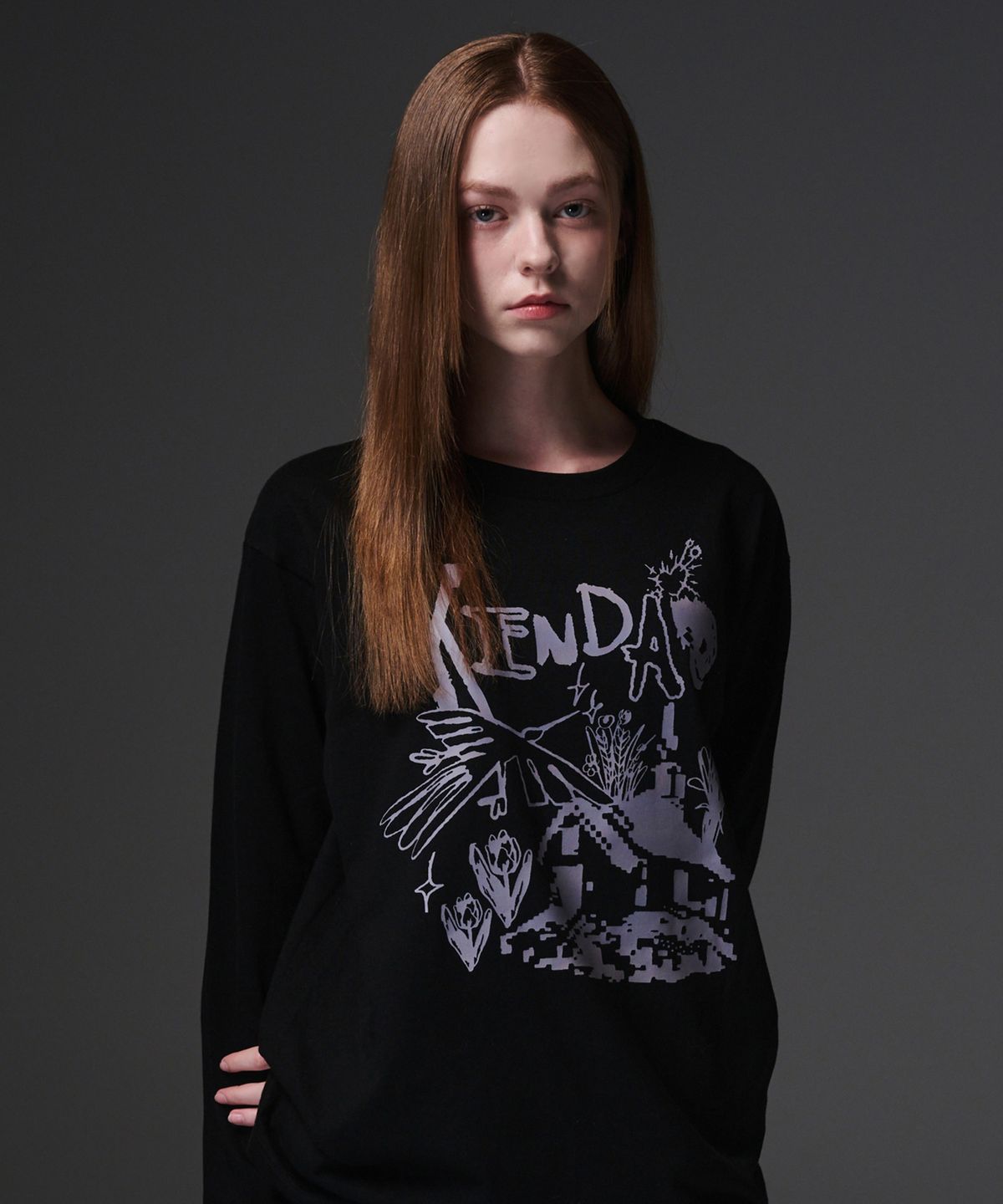 켄다(KENDA) ROUGH SKETCH LONG SLEEVE (BLACK)