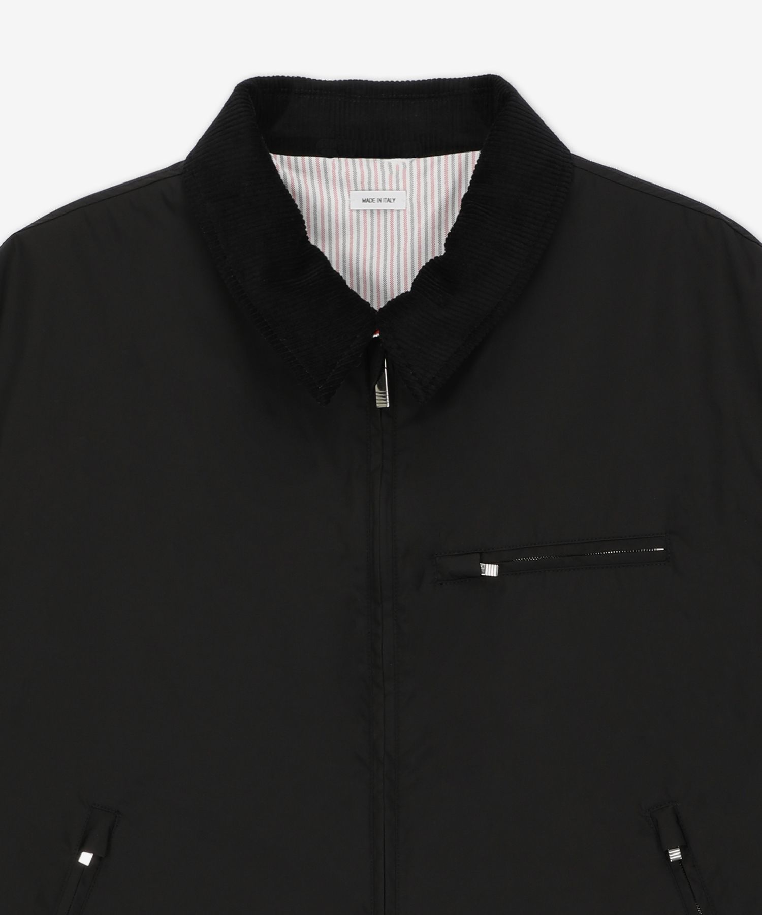MUSINSA | THOM BROWNE Conceal Zipper Nylon Golf Collar