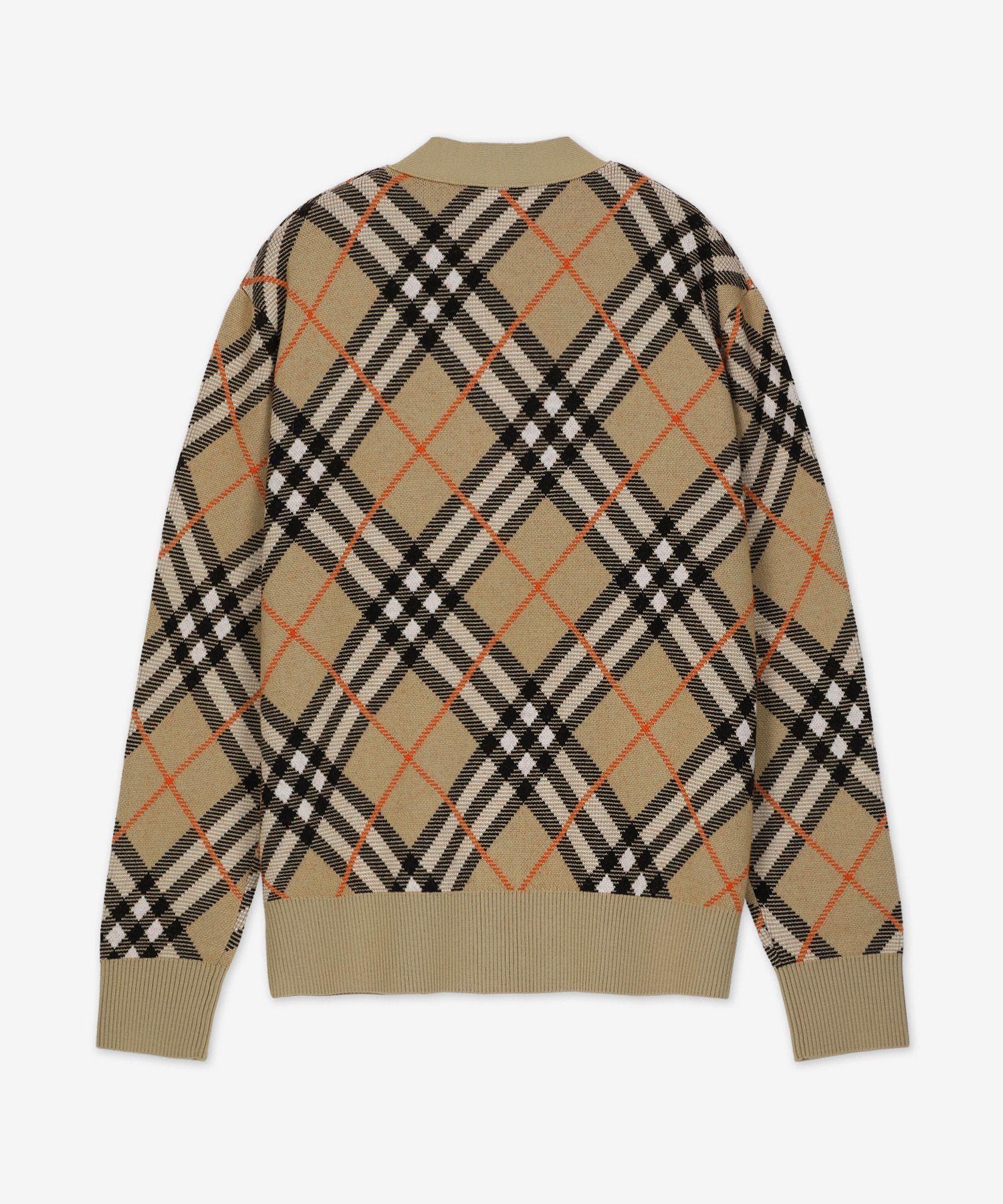MUSINSA | BURBERRY Check Wool Mohair Blend Cardigan - Sand / 8093494