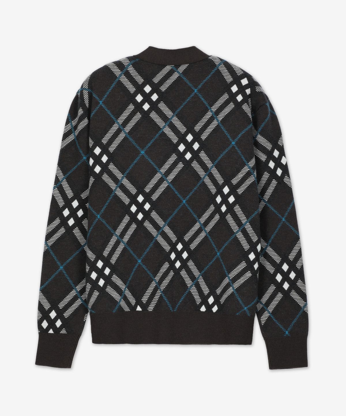 버버리(BURBERRY) 체크 울 모헤어 블렌드 가디건 - 스너그 / 8093496