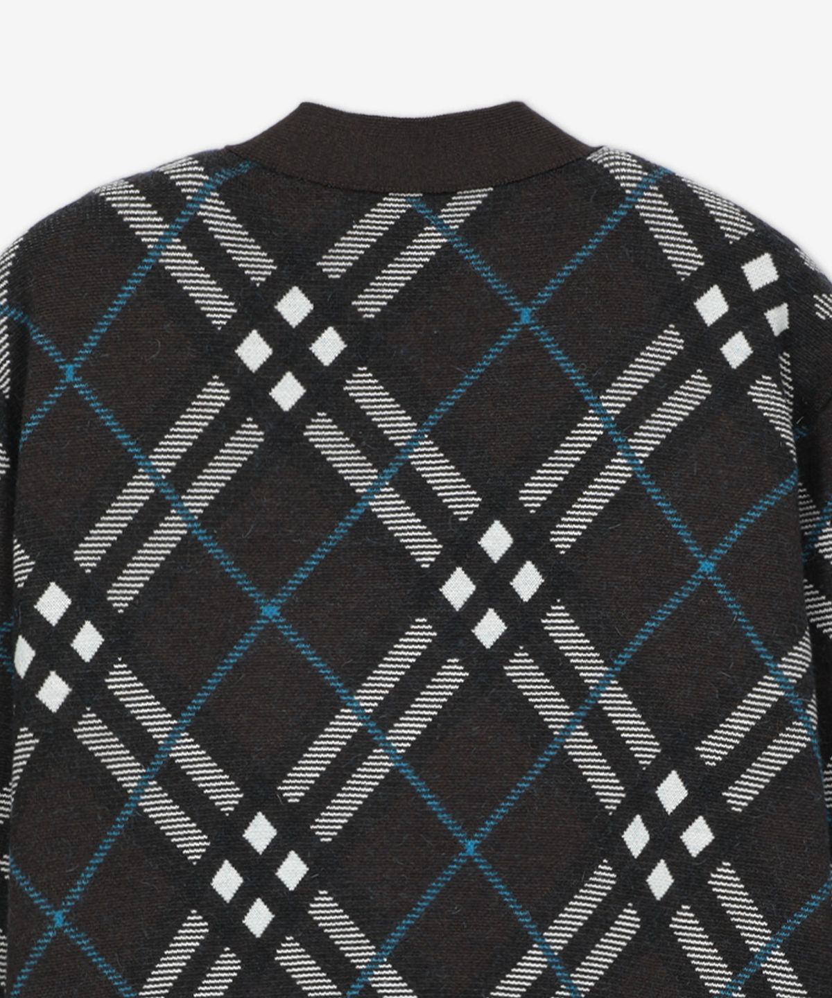 버버리(BURBERRY) 체크 울 모헤어 블렌드 가디건 - 스너그 / 8093496