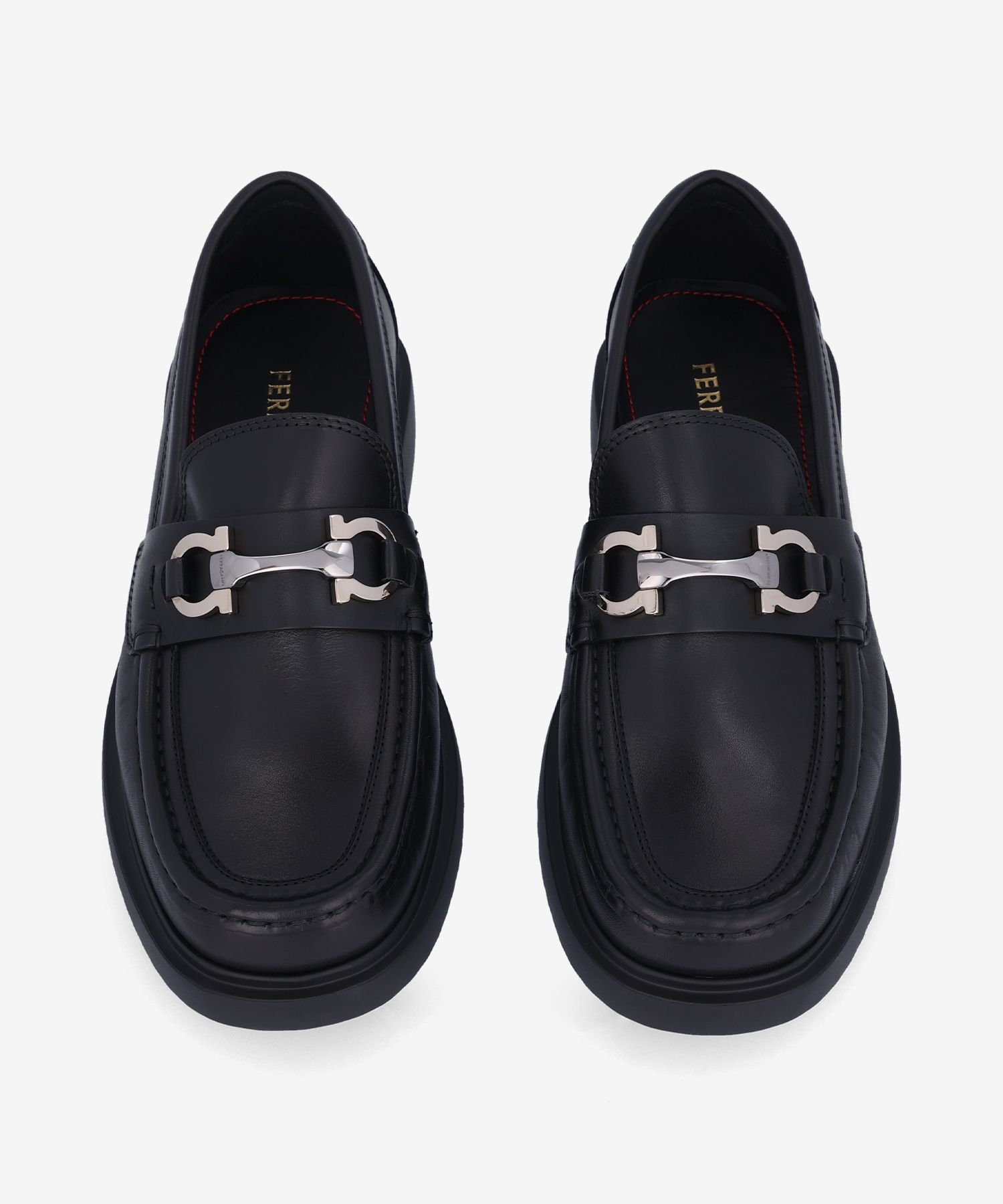 ★FERRAGAMO★ EEE Gancini Ornament Tread Loafer Black 022300 MUSINSA公式 | SALVATORE FERRAGAMO EEE Gancini Ornament Tread