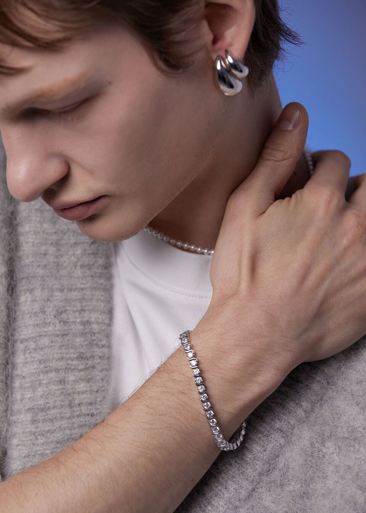 아논(ANON) Wavy Tennis Bracelet