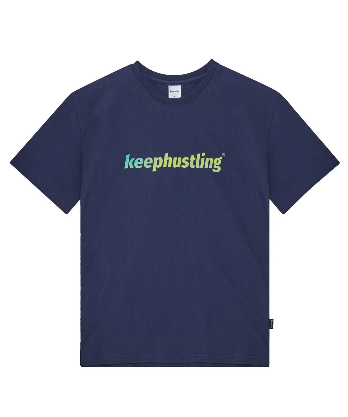 킵허슬링(KEEPHUSTLING) 패턴로고 반팔티셔츠 (네이비)