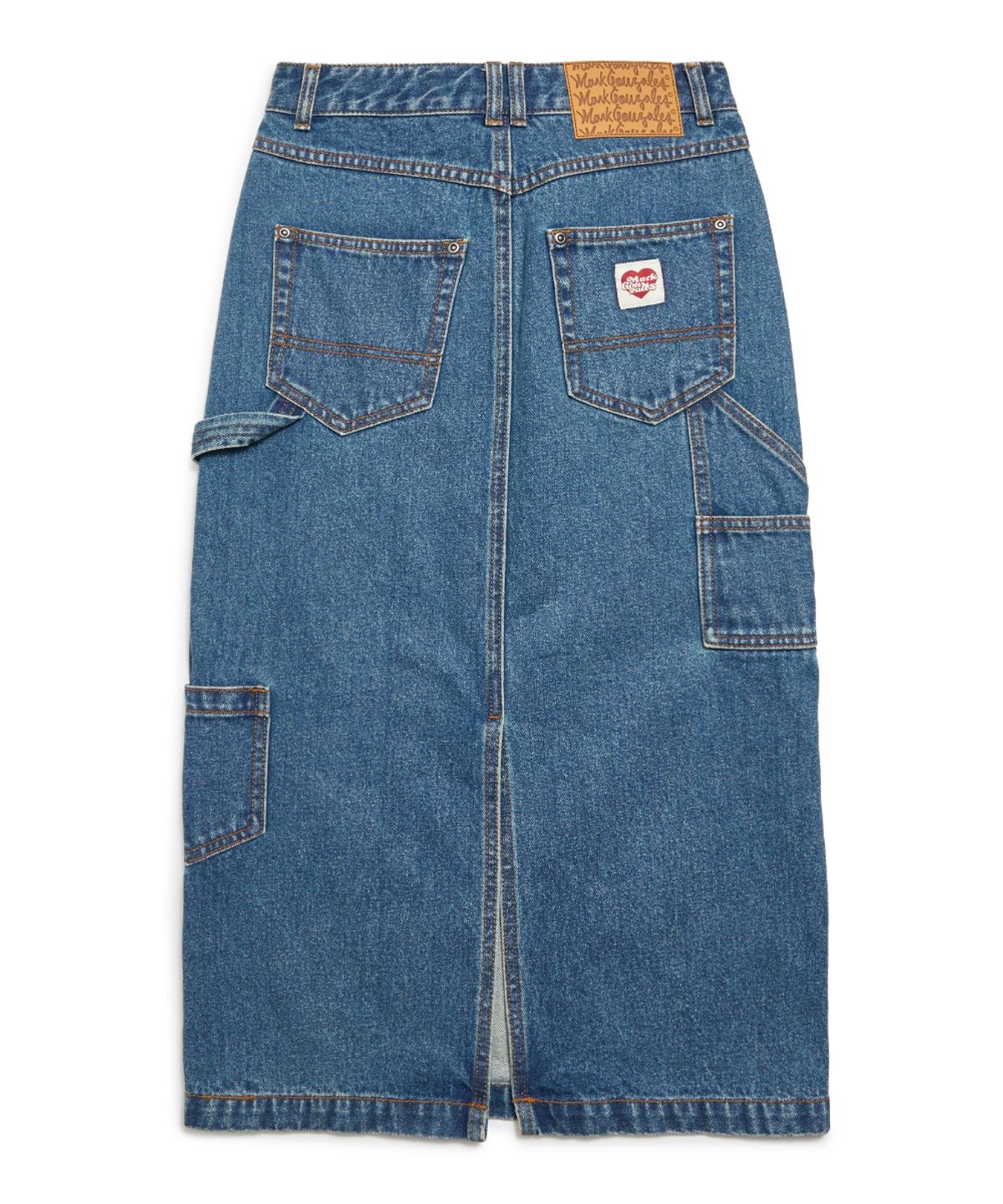 마크곤잘레스(MARK GONZALES) WOMENS MG HEART CARPENTER SKIRT - D/BLUE