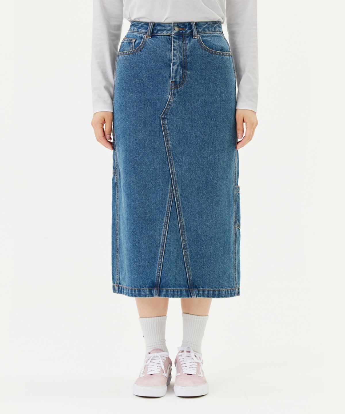 마크곤잘레스(MARK GONZALES) WOMENS MG HEART CARPENTER SKIRT - D/BLUE