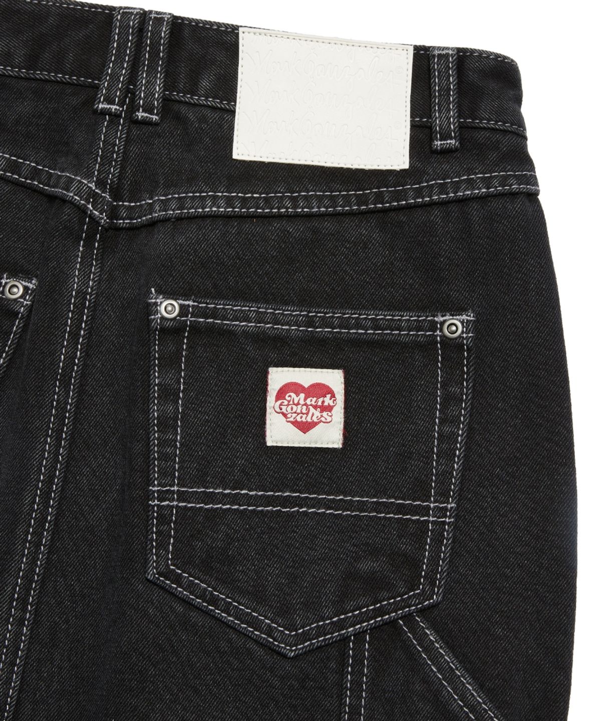 마크곤잘레스(MARK GONZALES) WOMENS MG HEART CARPENTER SKIRT - BLACK