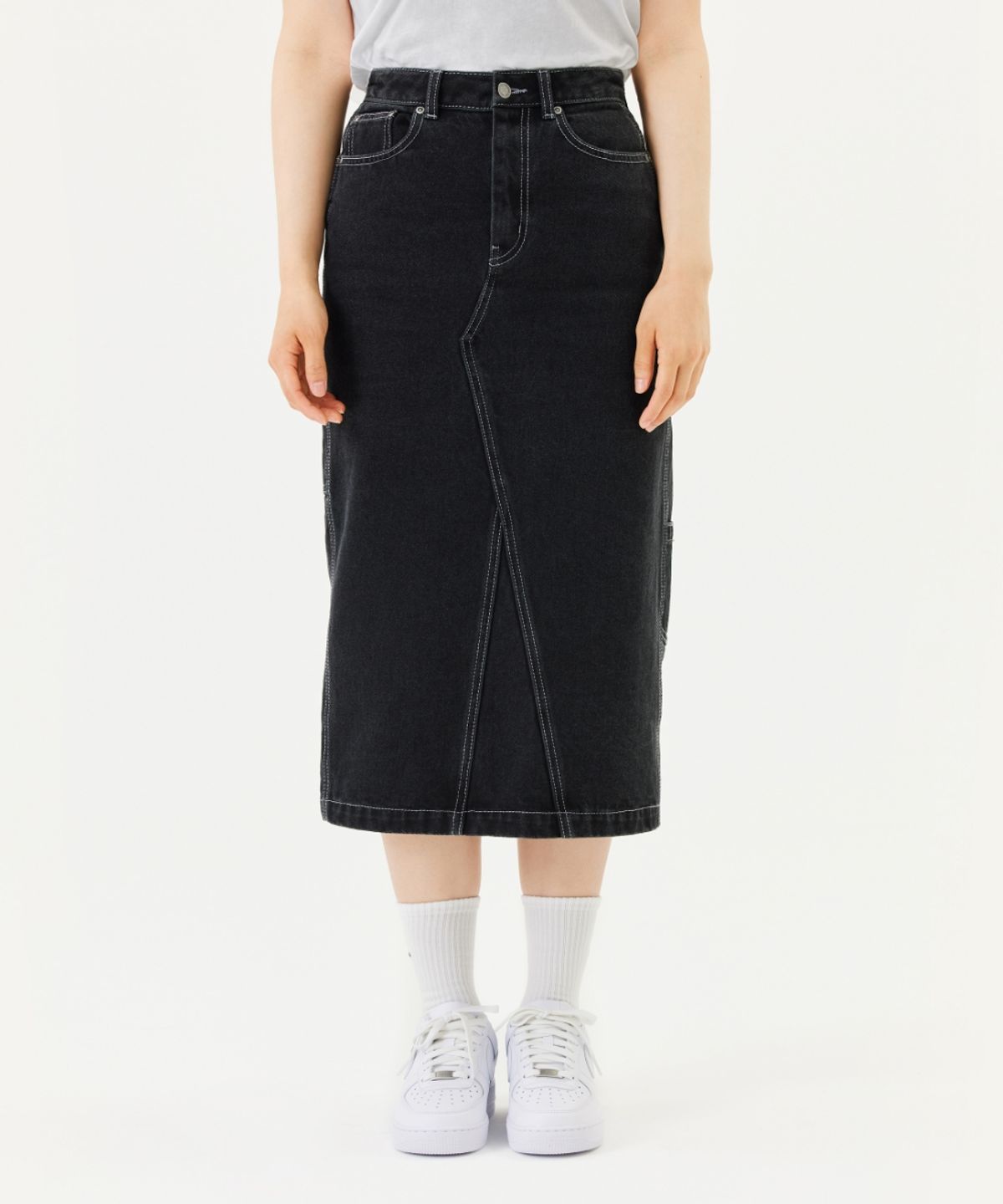마크곤잘레스(MARK GONZALES) WOMENS MG HEART CARPENTER SKIRT - BLACK