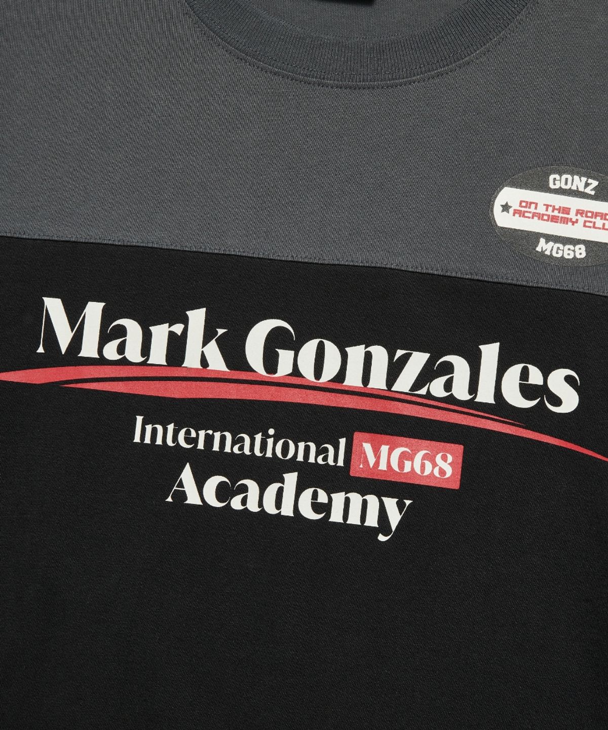 마크곤잘레스(MARK GONZALES) RETRO COLOR BLOCK L/S T-SHIRT - BLACK