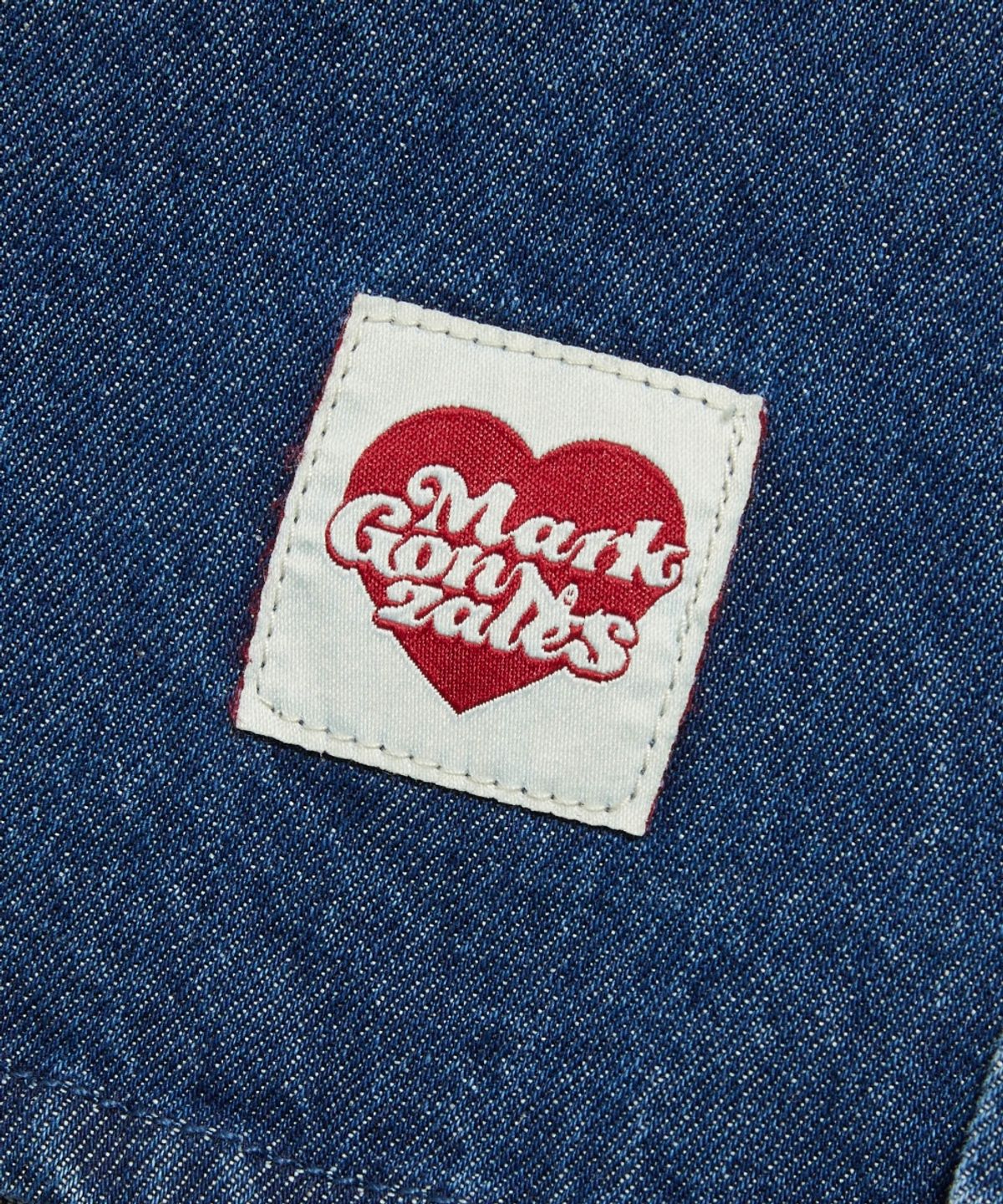 마크곤잘레스(MARK GONZALES) HEART LABEL DENIM SHIRT - BLUE