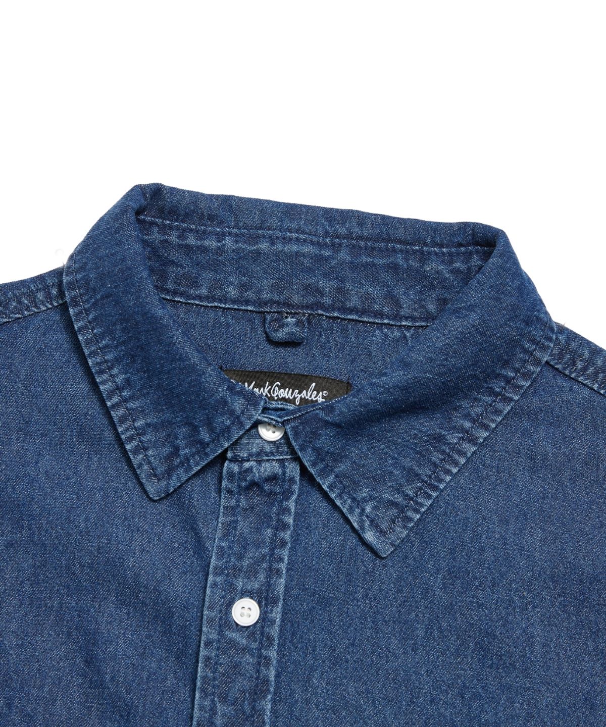 마크곤잘레스(MARK GONZALES) HEART LABEL DENIM SHIRT - BLUE