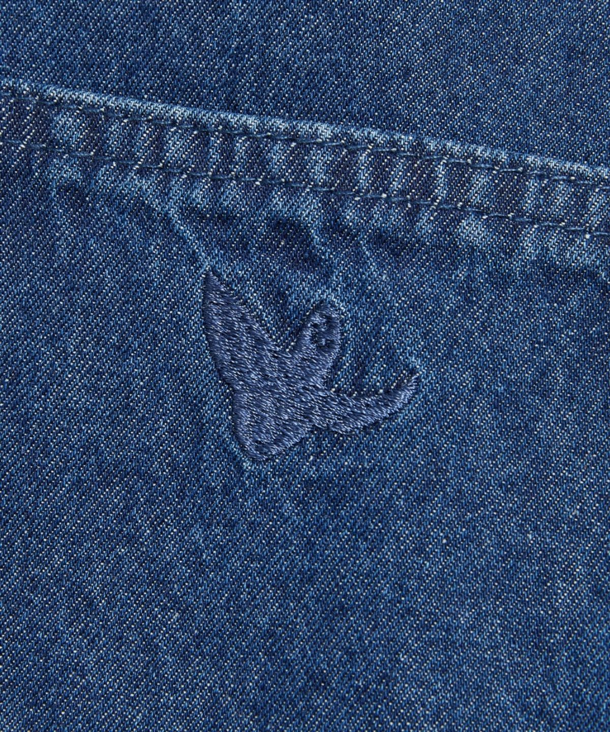 마크곤잘레스(MARK GONZALES) HEART LABEL DENIM SHIRT - BLUE