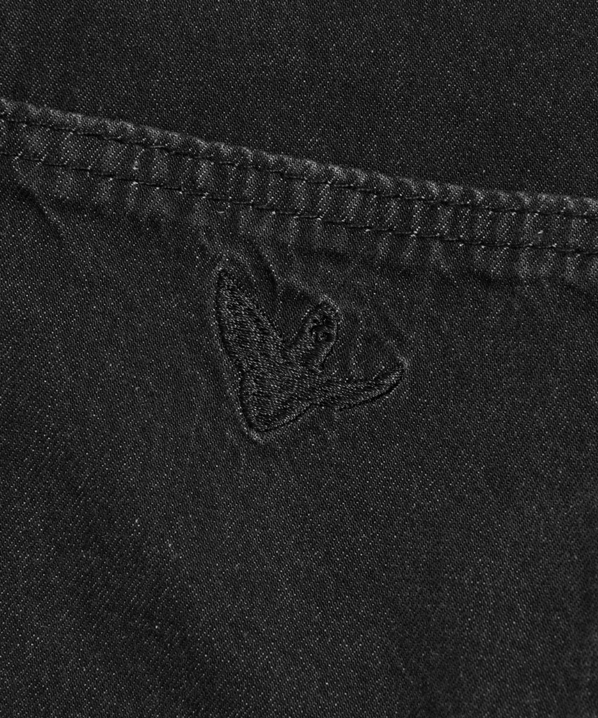 마크곤잘레스(MARK GONZALES) HEART LABEL DENIM SHIRT - BLACK