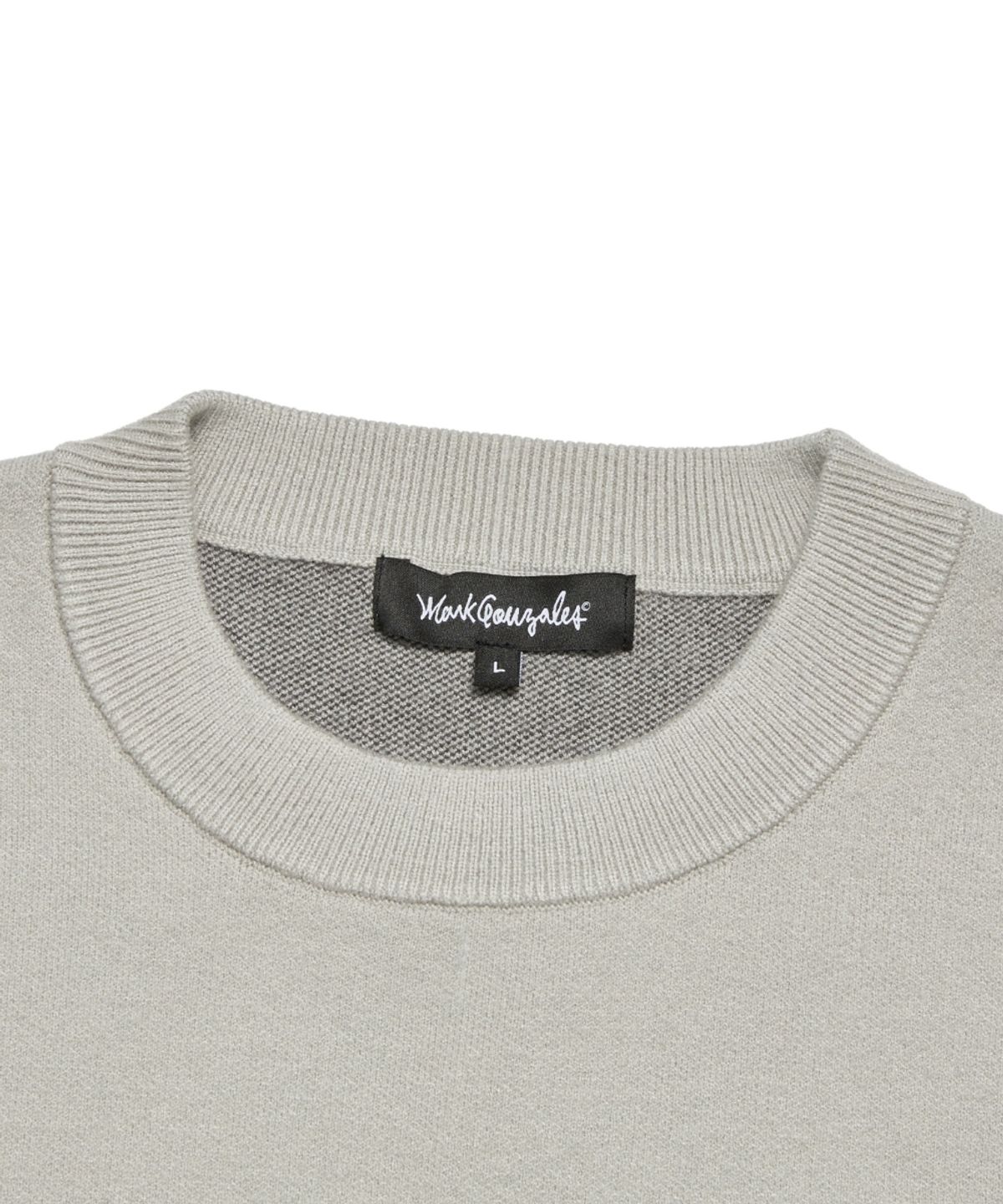 마크곤잘레스(MARK GONZALES) MG HEART WAPPEN KNIT SWEATER - GREY
