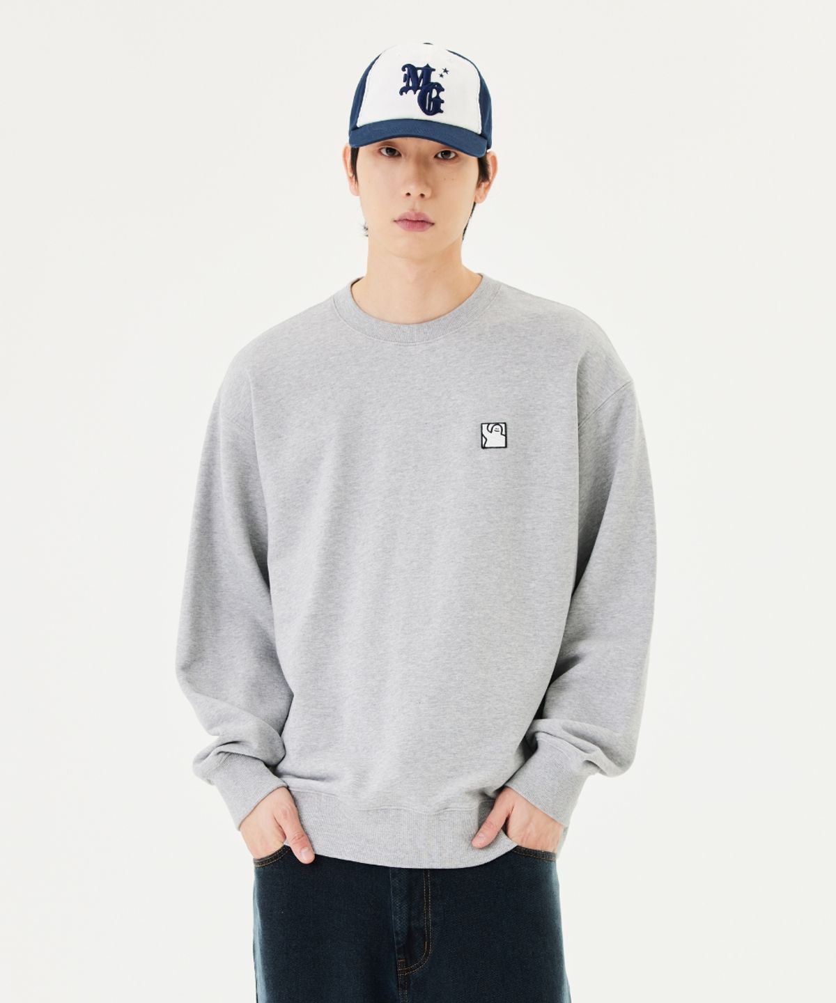 마크곤잘레스(MARK GONZALES) 슈무 와펜 스웻 셔츠 - M/GREY