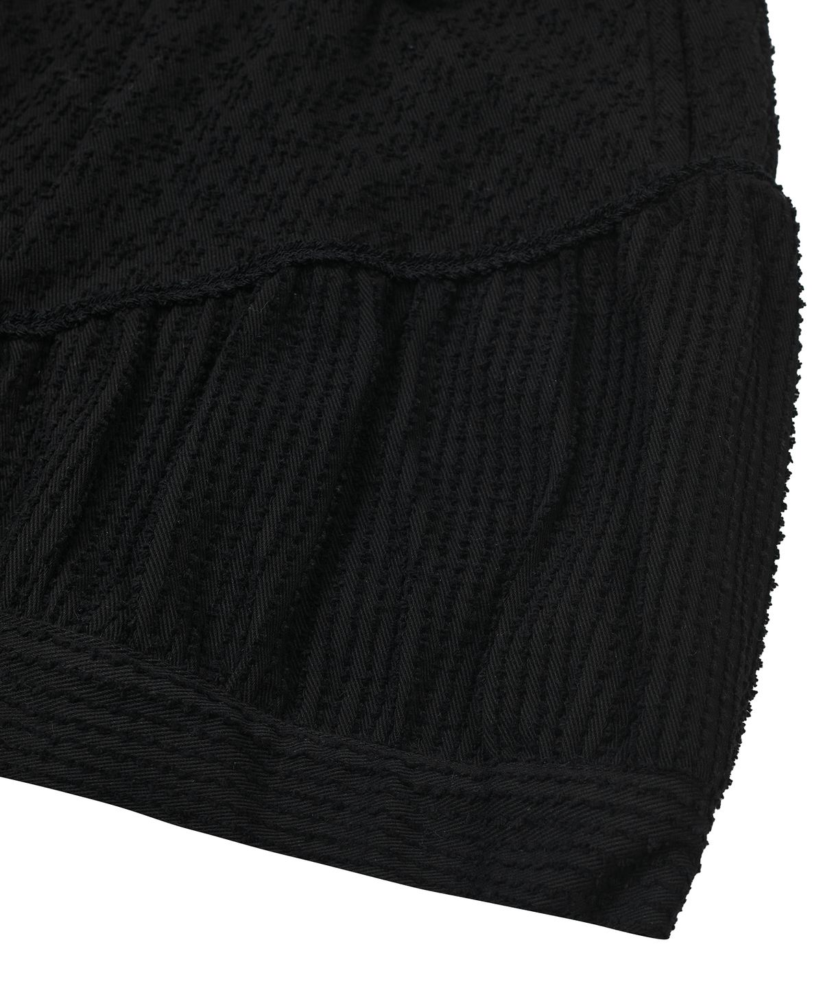 타입서비스(TYPESERVICE) Asymmetry Embroidery Skirt [Black]