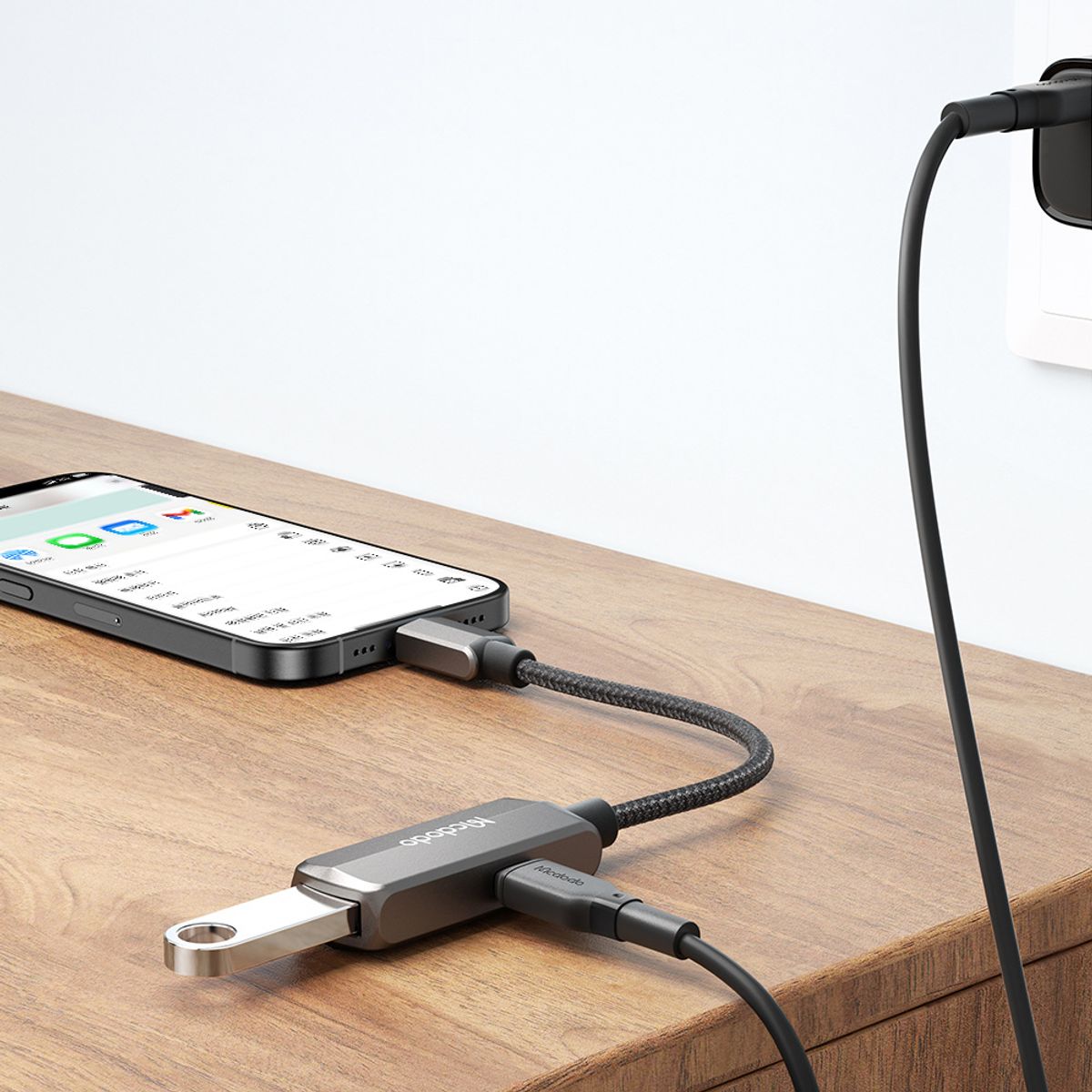 맥도도(MCDODO) 2in1 C타입 충전 + USB-A OTG 듀얼젠더 CA283