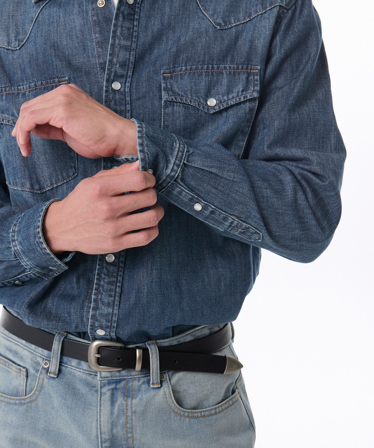 MUSINSA公式 | MUSINSA STANDARD Denim Western Shirt [Medium