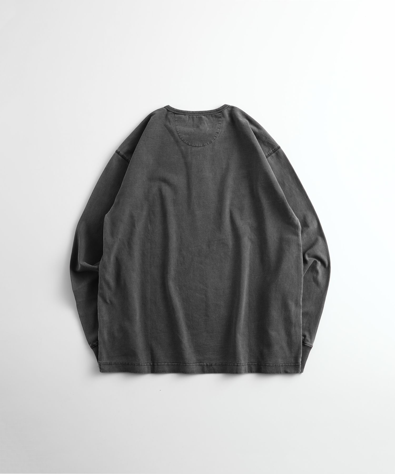 MUSINSA公式 | BEHEAVYER HENRY NECK UNDER SHIRTS dyed black