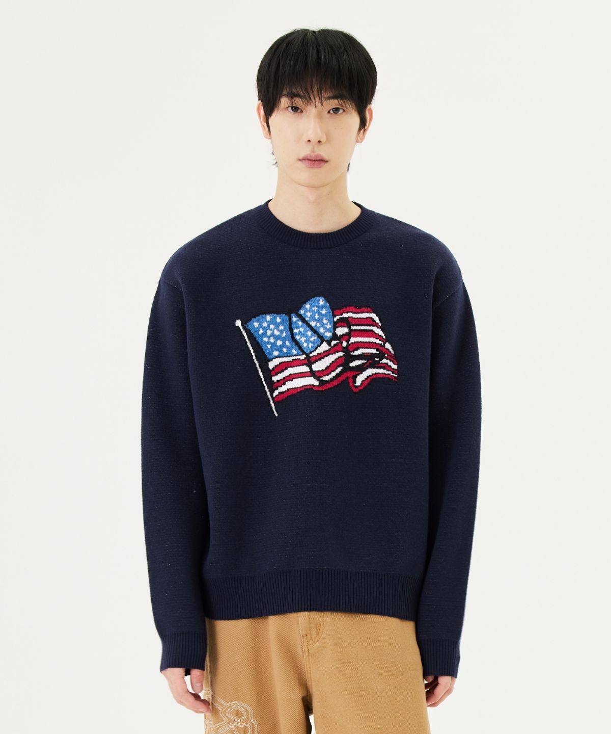 마크곤잘레스(MARK GONZALES) MG OLD GLORY KNIT SWEATER - NAVY