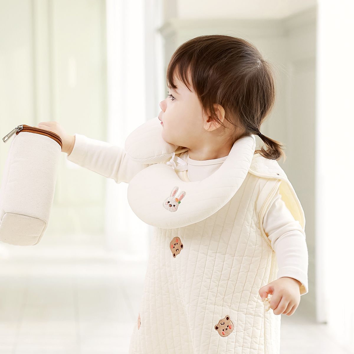 맘스네이처(MOMSNATURE) 유모차 라이너 목배게 목쿠션