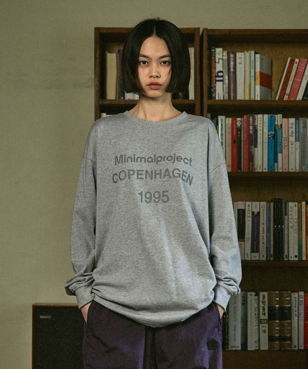 미니멀프로젝트(MINIMALPROJECT) 코펜하겐 롱슬리브 티셔츠  MLT115 [GRAY]