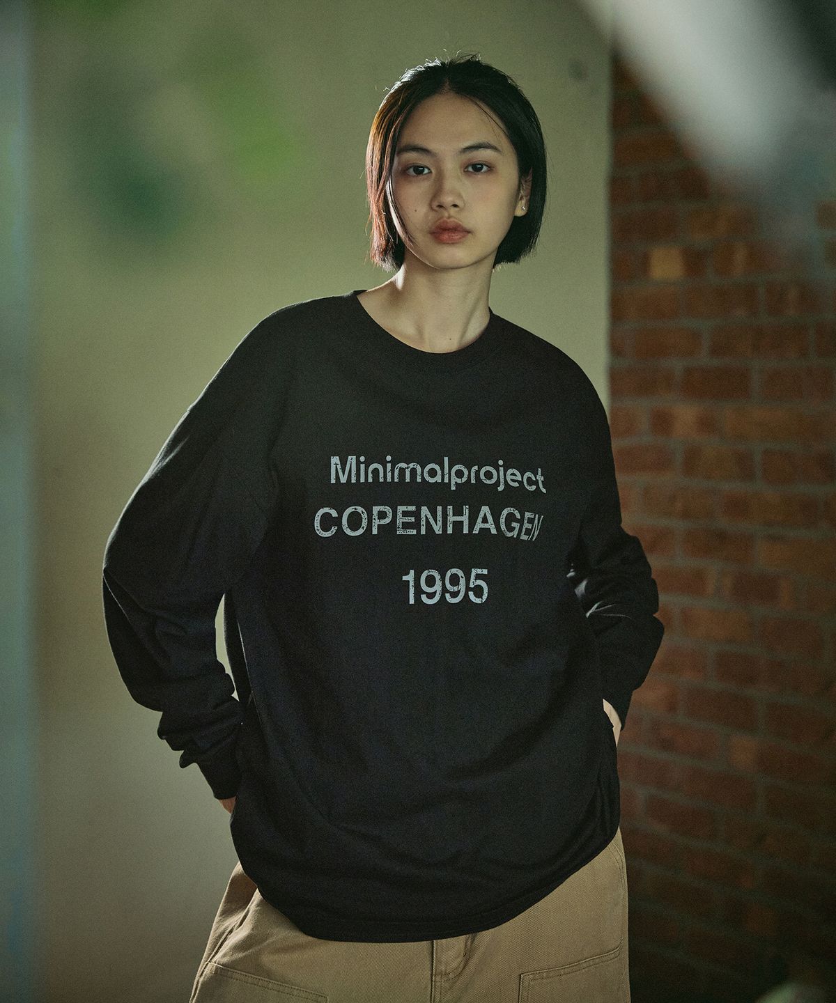 미니멀프로젝트(MINIMALPROJECT) 코펜하겐 롱슬리브 티셔츠 MLT115 [BLACK]