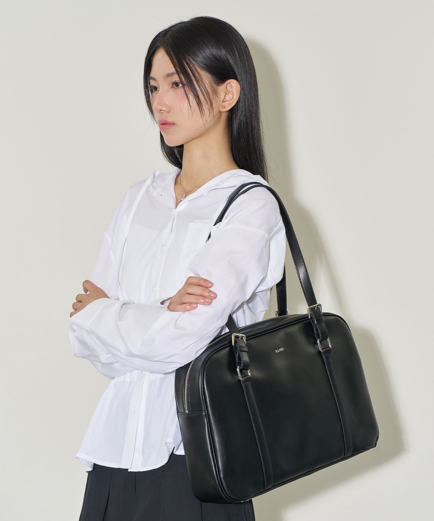 ★ ILLIGO★BASIC SQUARE BIG BAG MUSINSA | ILLIGO Basic Square Big Bag Black