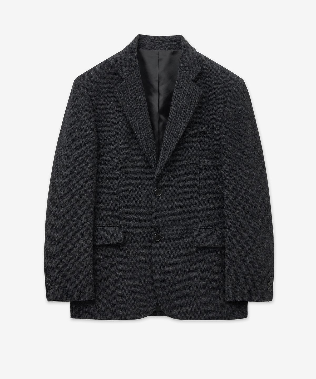 티엔지티(TNGT) Redford Wool Blended Herringbone Jacket (Dark Grey) TNJA5F105G2