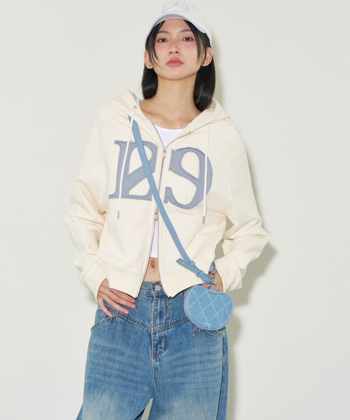 일리고(ILLIGO) 애플 미니 카드 백 데님