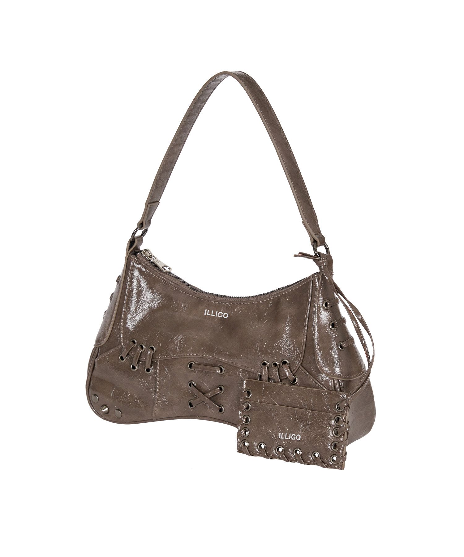 ●ILLIGO● Eyelet Stud Shoulder Bag Grey 5011544533 MUSINSA | ILLIGO Eyelet Stud Shoulder Bag Grey