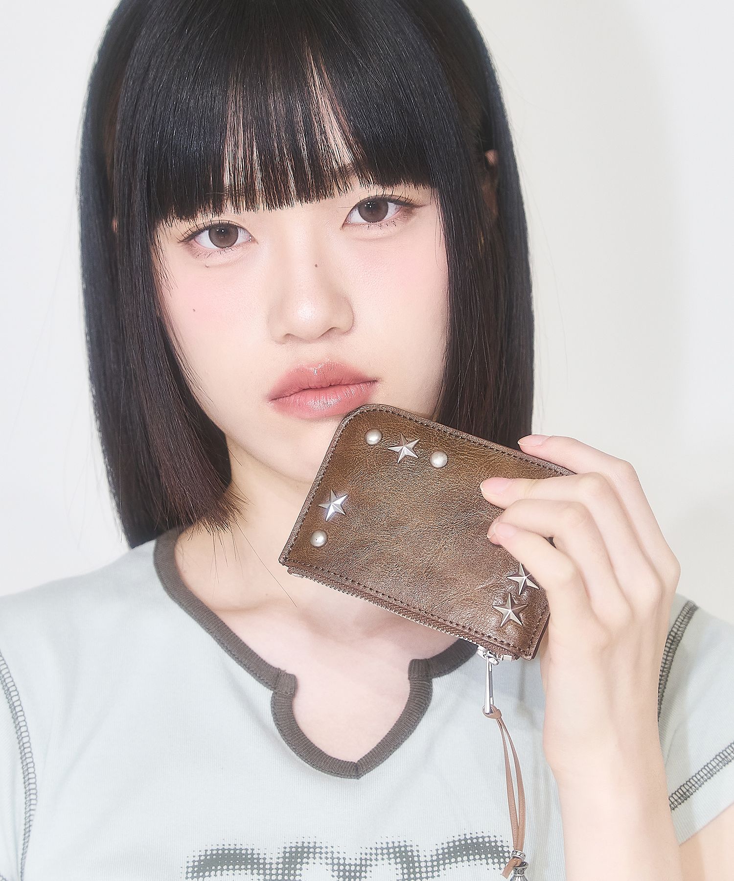MUSINSA | ILLIGO Western Card Wallet Brown