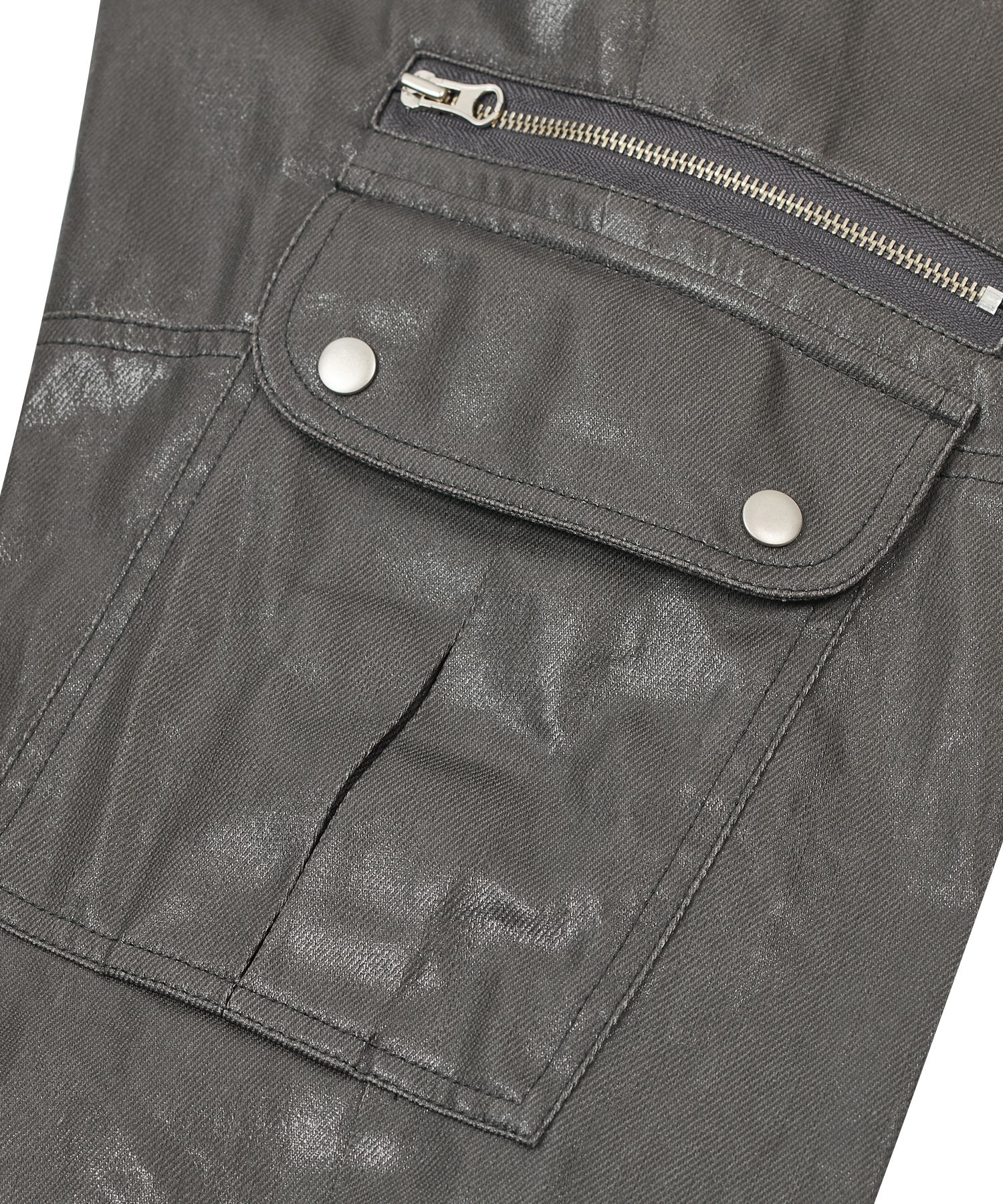 【typeservice】24fw Coated Snap Pants MUSINSA | TYPESERVICE Coated Snap Pants [Charcoal]