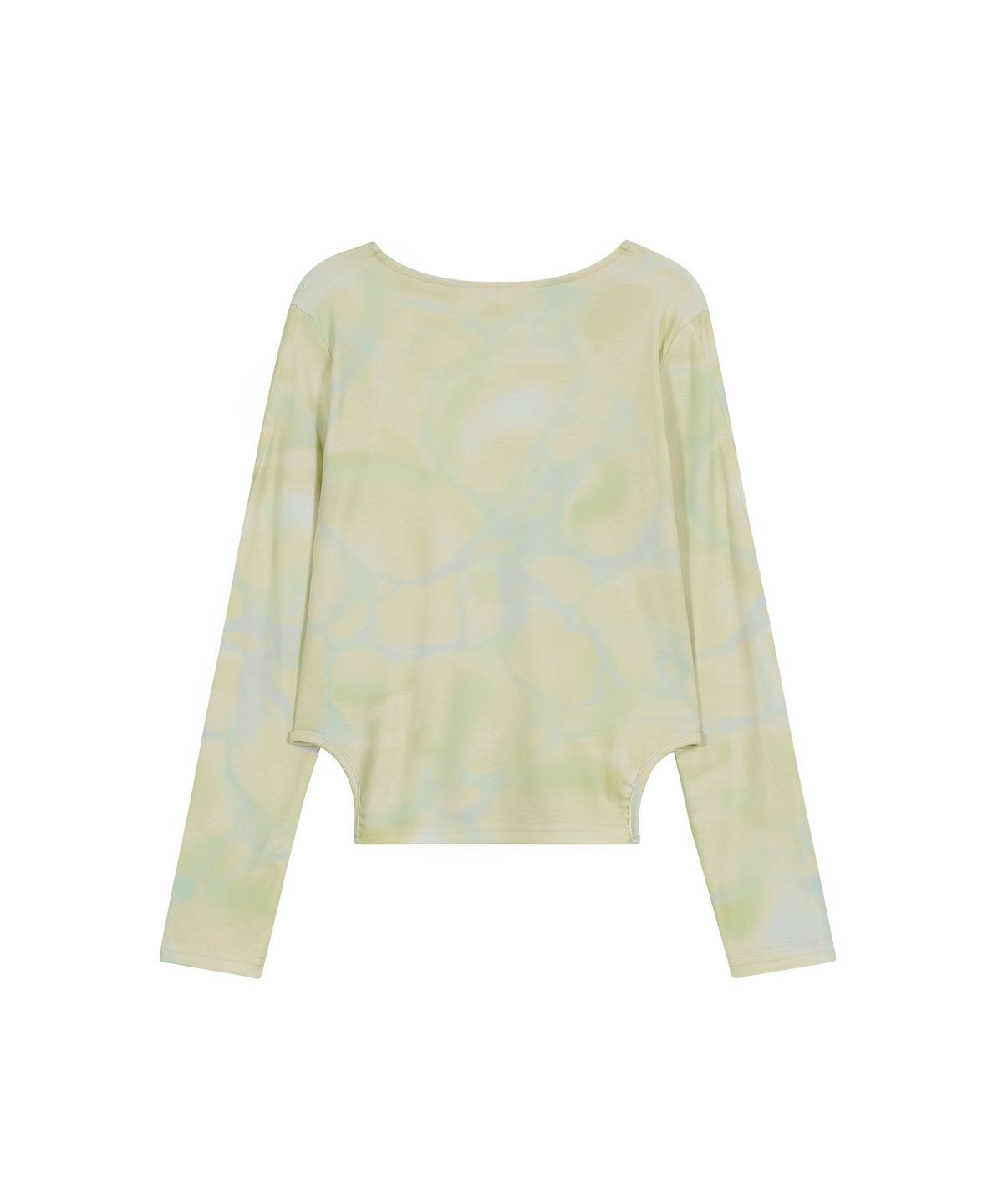타입서비스(TYPESERVICE) Marbling Cut Out T-Shirt [Yellow]