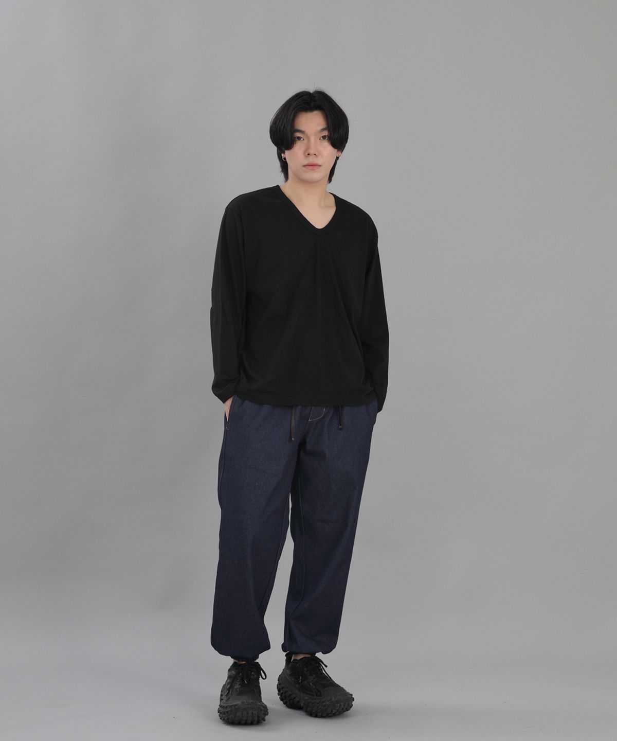 세인트크루(SAINTCREW) 와이드 테이퍼드 조거팬츠 WRG-358 인디고데님 BRS