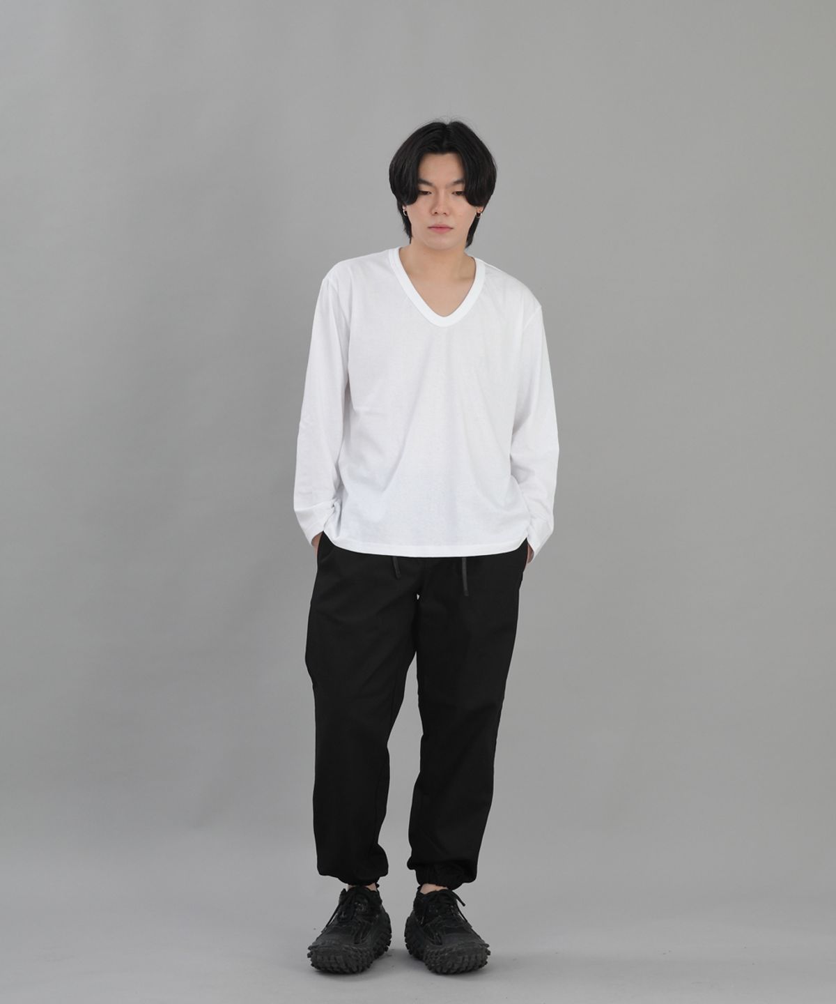 세인트크루(SAINTCREW) 와이드 테이퍼드 조거팬츠 WRG-358 블랙