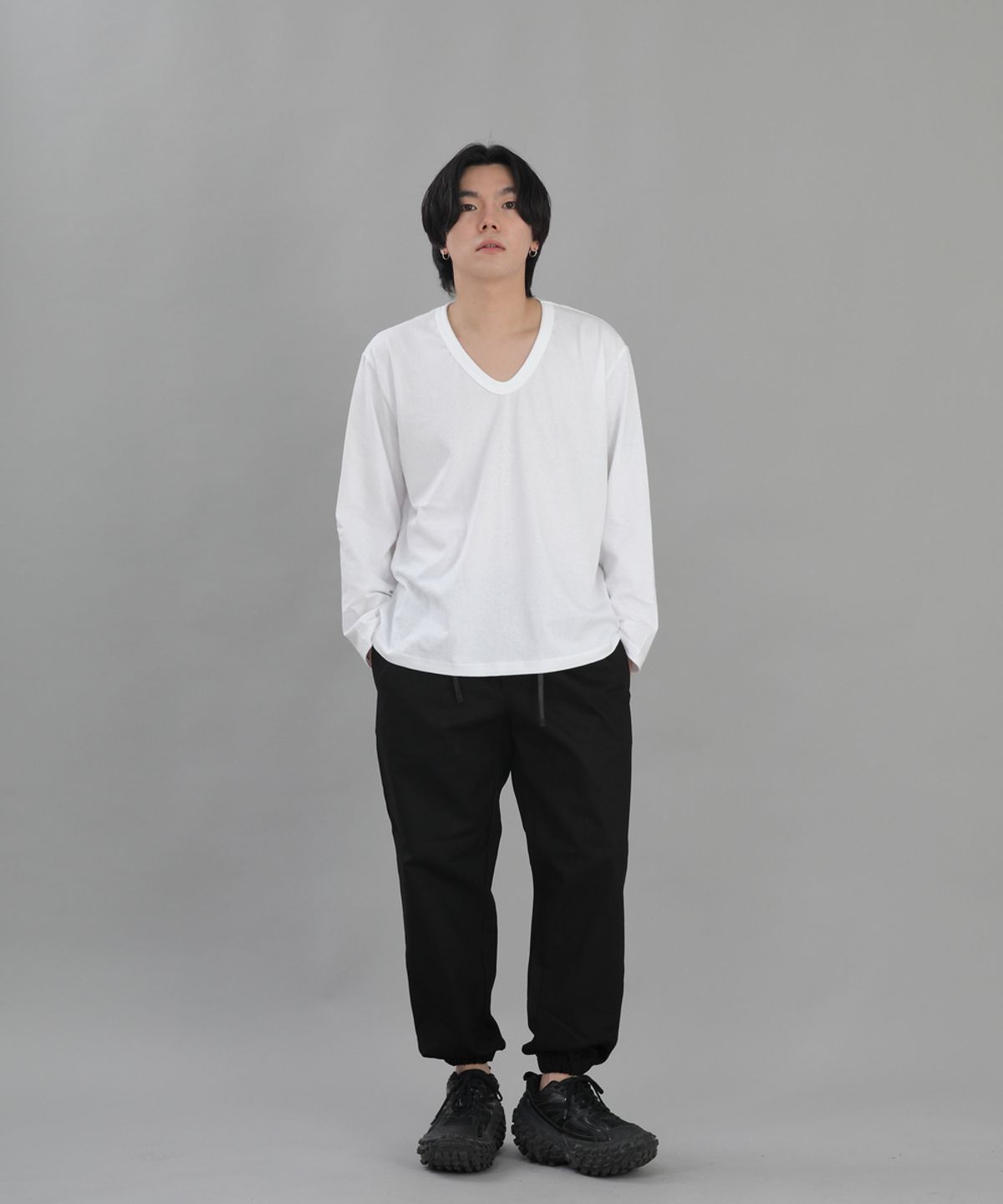 세인트크루(SAINTCREW) 와이드 테이퍼드 조거팬츠 WRG-358 블랙