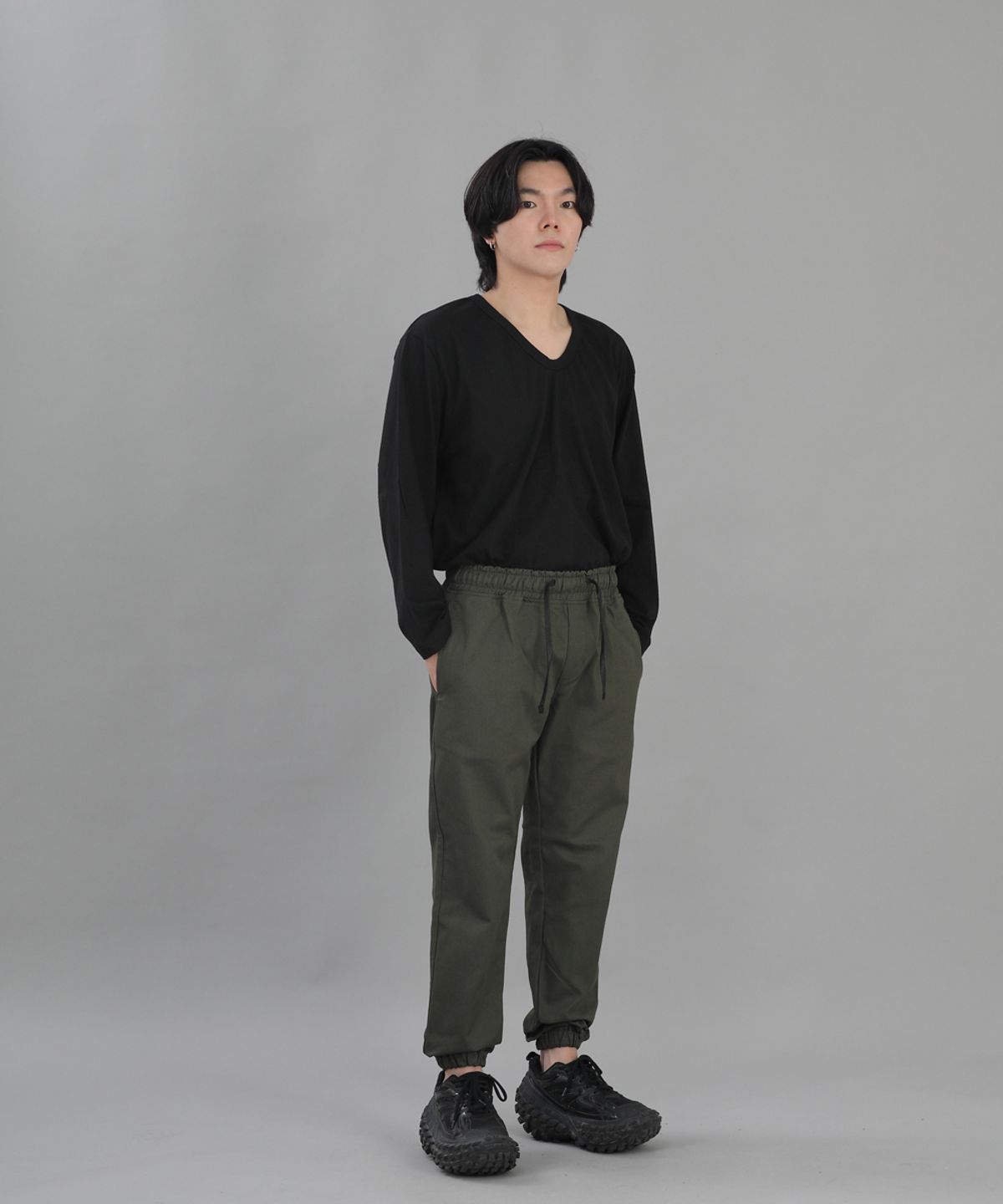 세인트크루(SAINTCREW) 와이드 테이퍼드 조거팬츠 WRG-358 카키