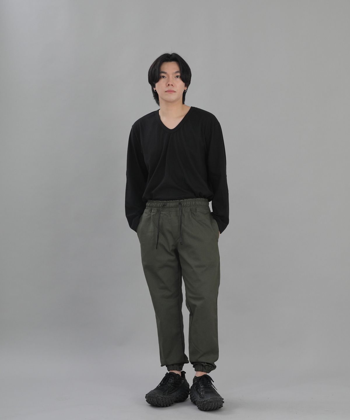 세인트크루(SAINTCREW) 와이드 테이퍼드 조거팬츠 WRG-358 카키